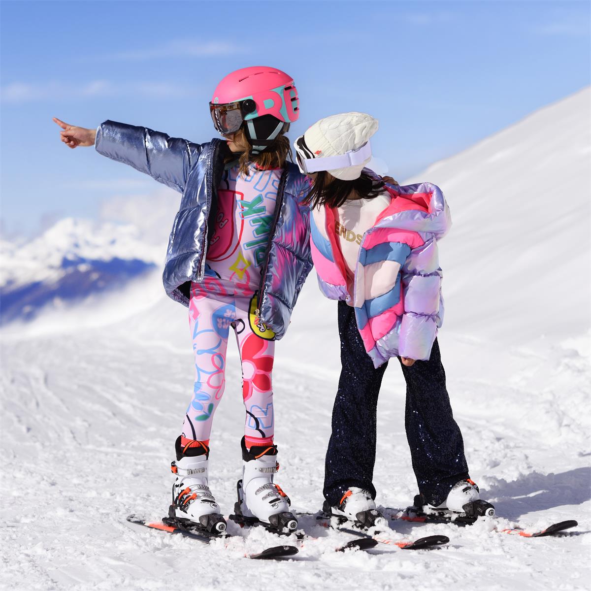 Girls Multicolor Printed Leggings