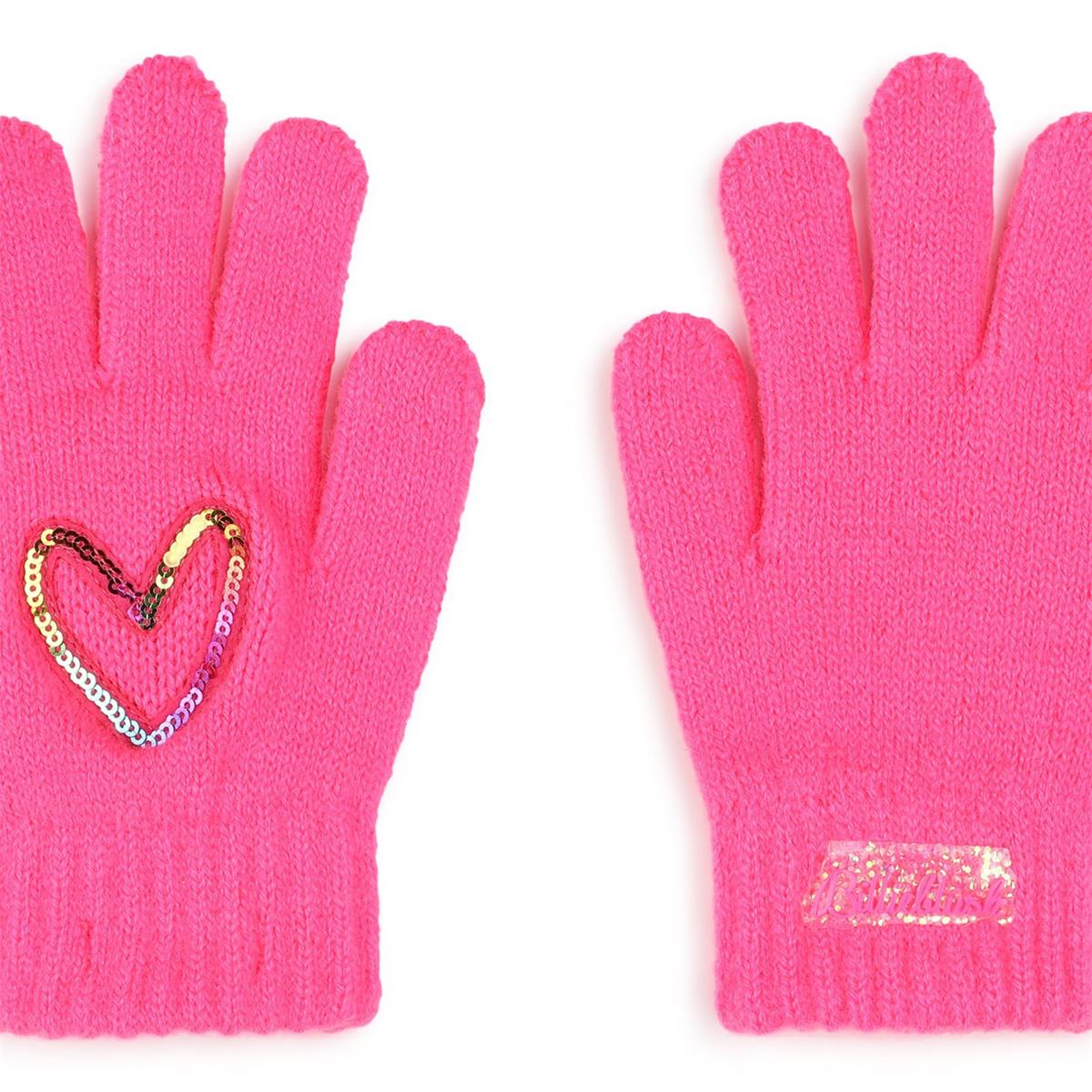 Girls Pink Mittens