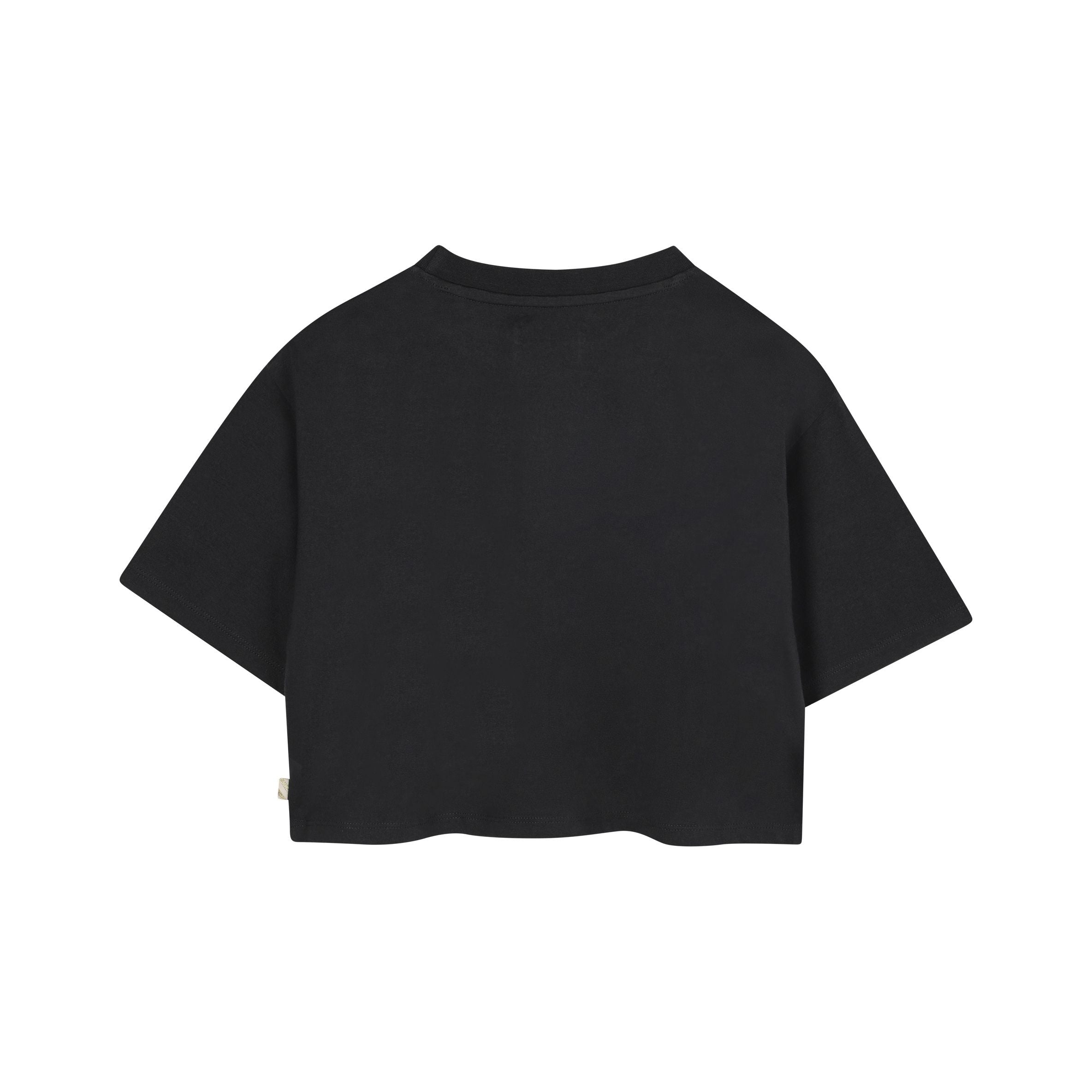 Girls Dark Grey Cotton T-Shirt