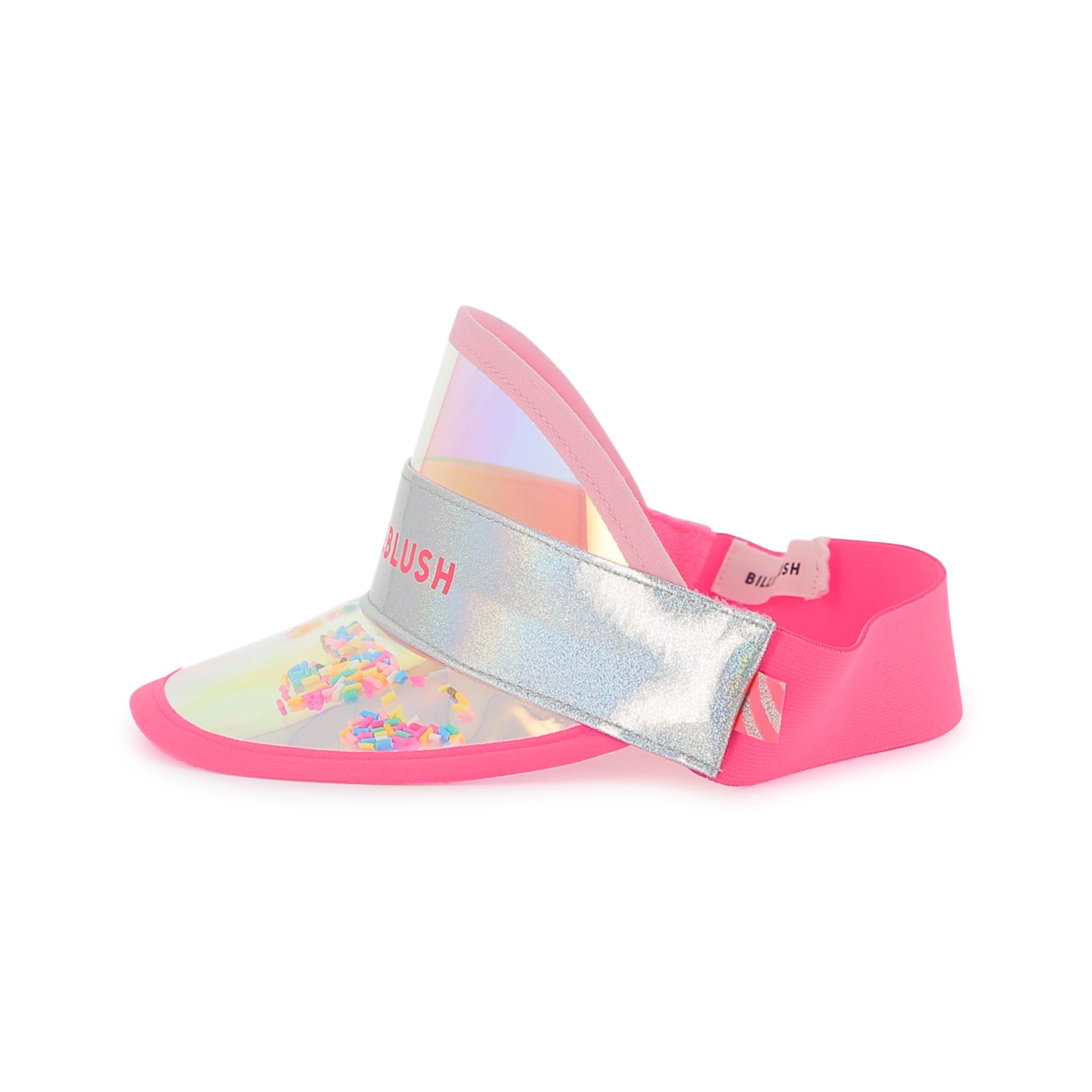 Girls Silver & Pink Transparent Sun Visor