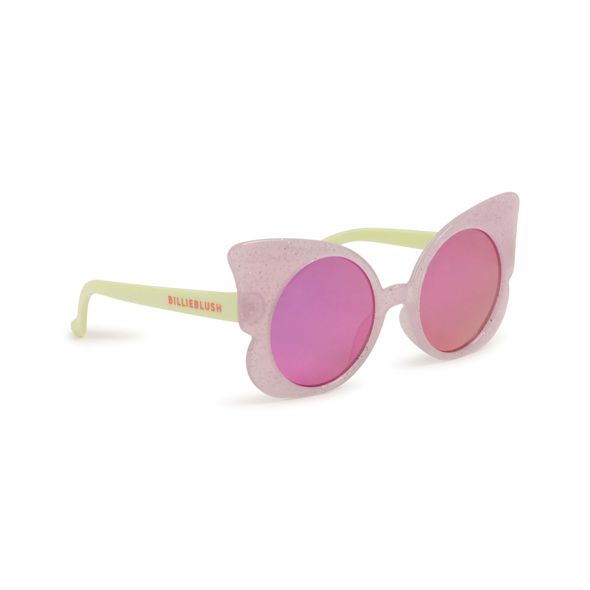 Girls Glittery Pink Butterfly Sunglasses (UV400)