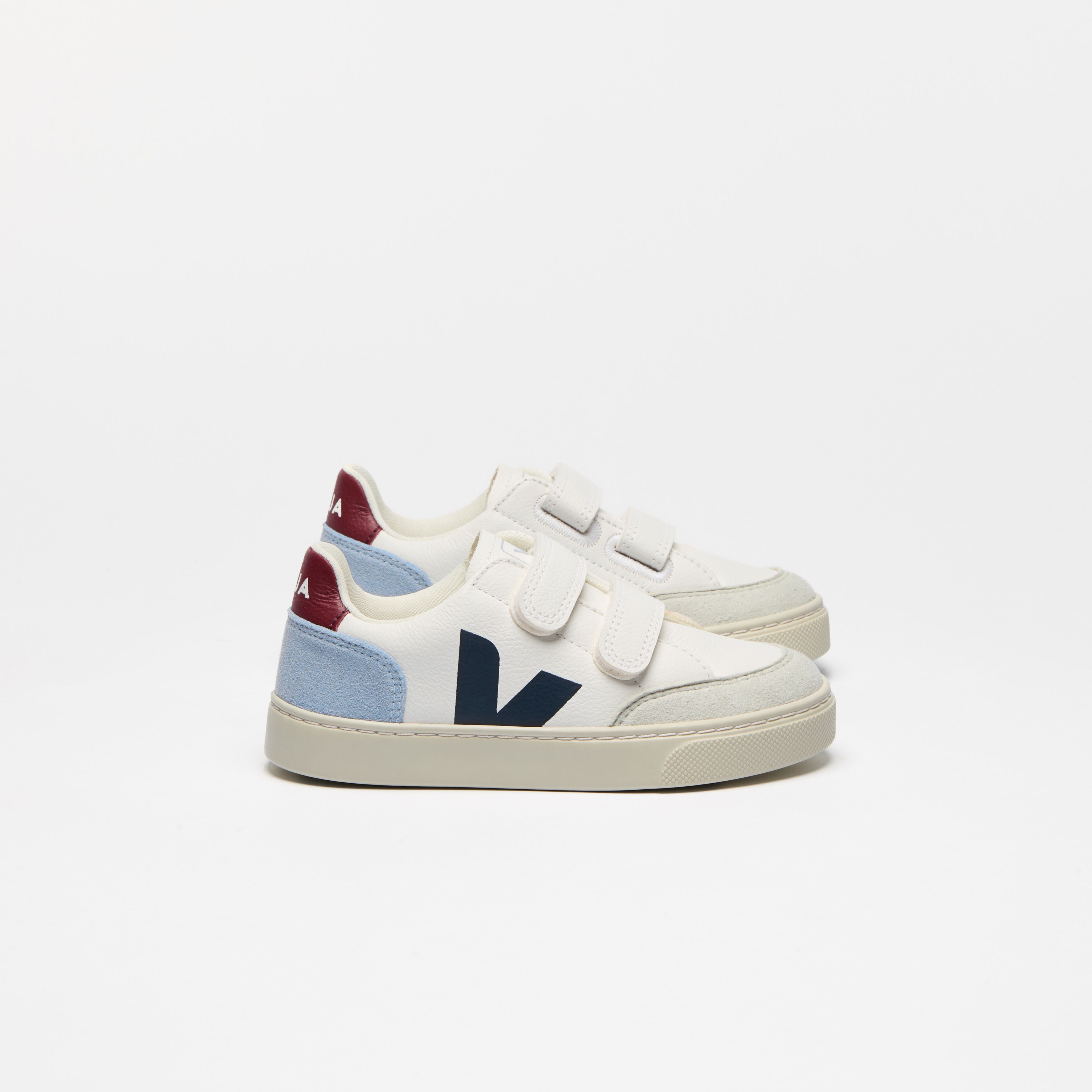 Boys & Girls White"Small V-12"Shoes