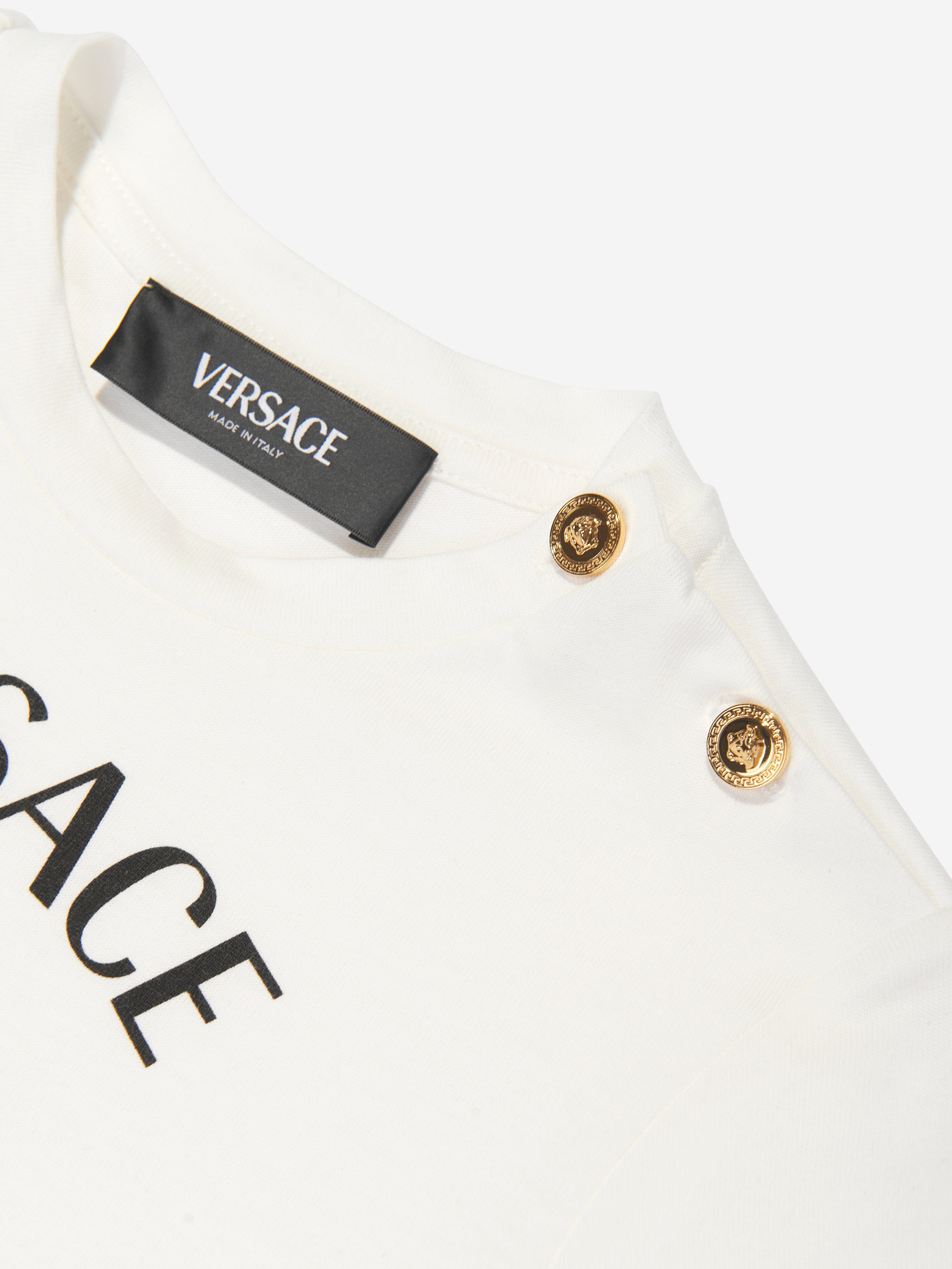 Versace Girls Medusa T-Shirt Dress in White