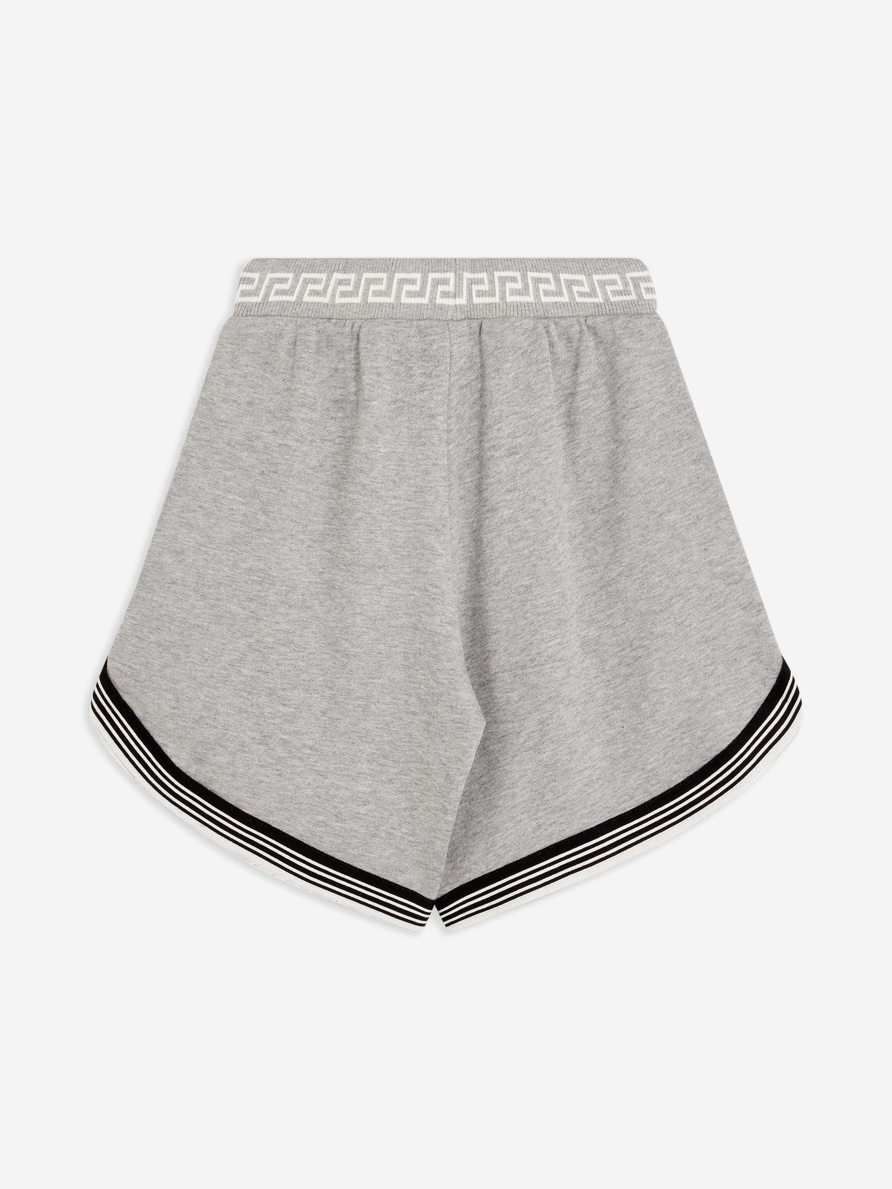 Versace Boys Medusa Logo Shorts in Grey