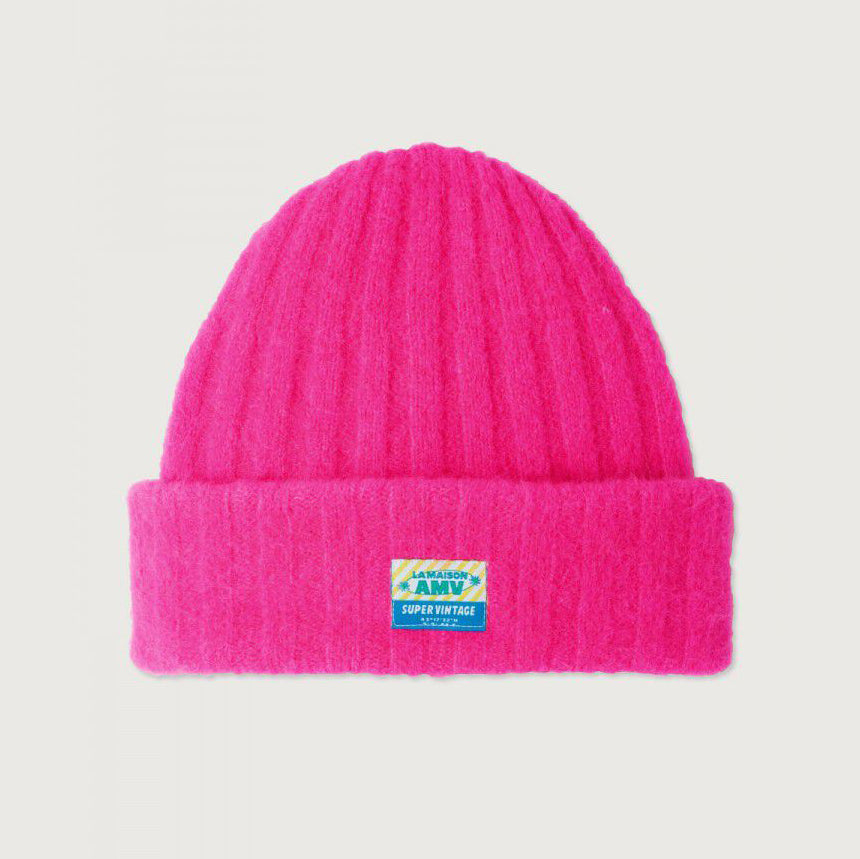 Boys & Girls Fluo Pink Wool Hat