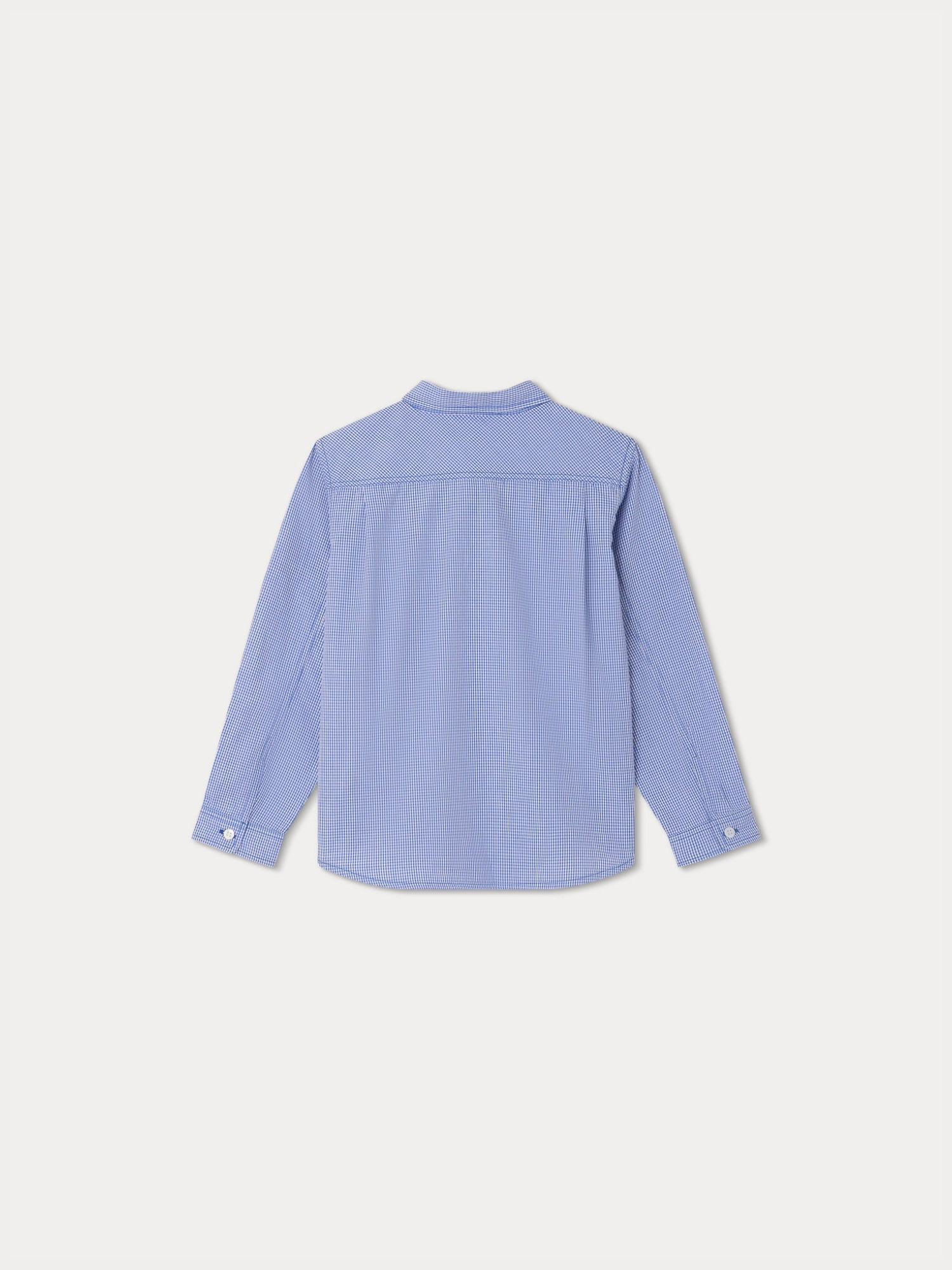 Boys Blue Check Cotton Shirt
