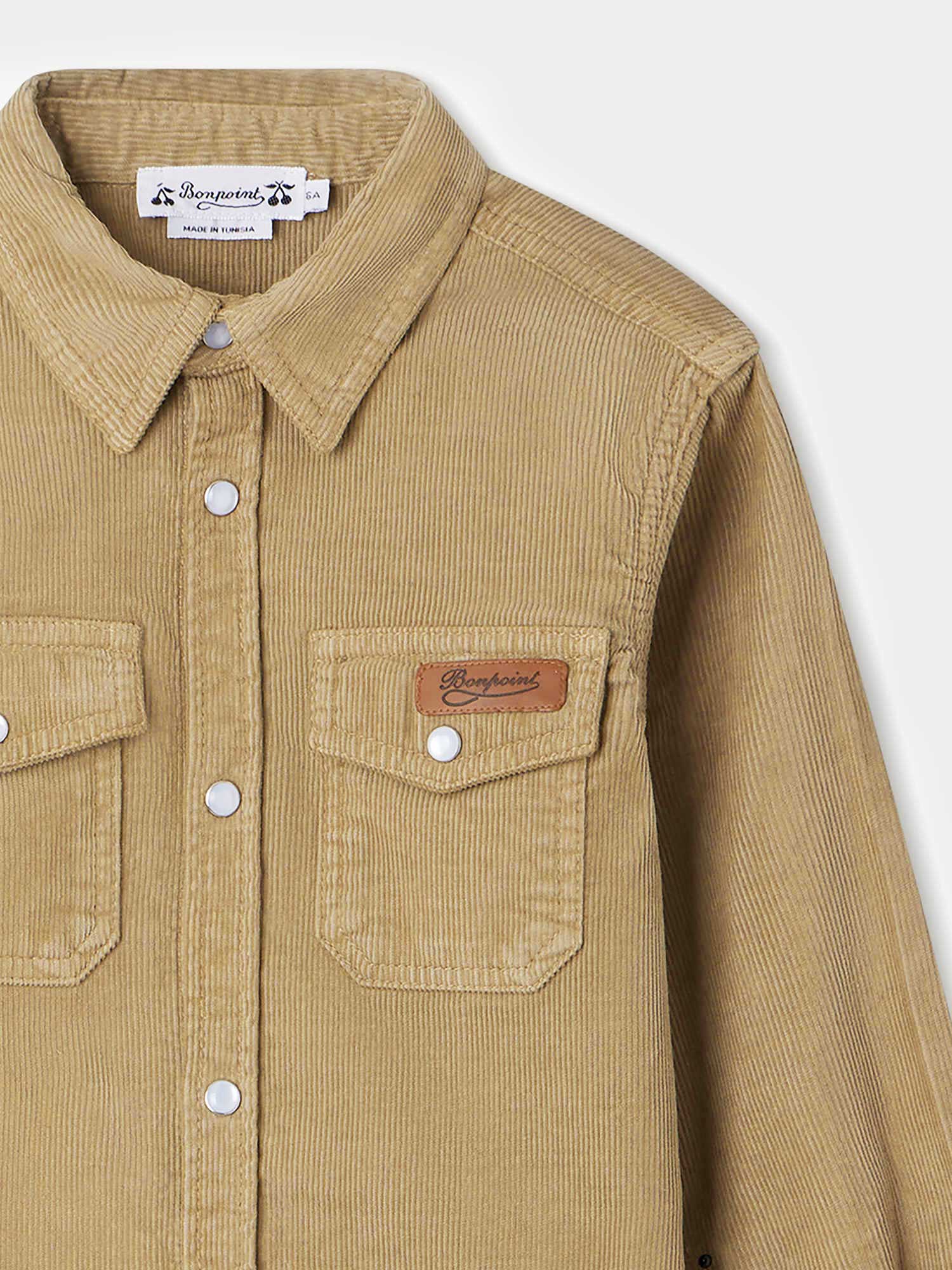 Boys Khaki Corduroy Shirt