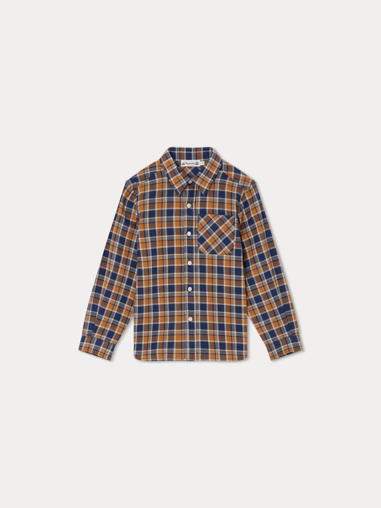 Boys Blue Check Cotton Shirt