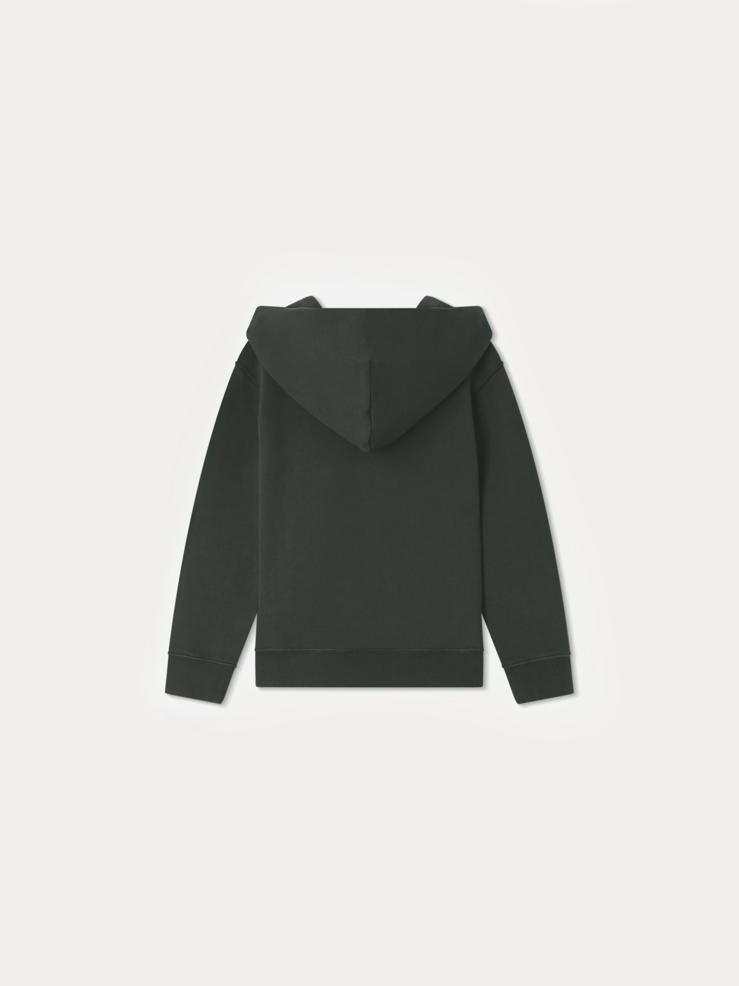 Boys Dark Green Cotton Hooded Sweatshirt