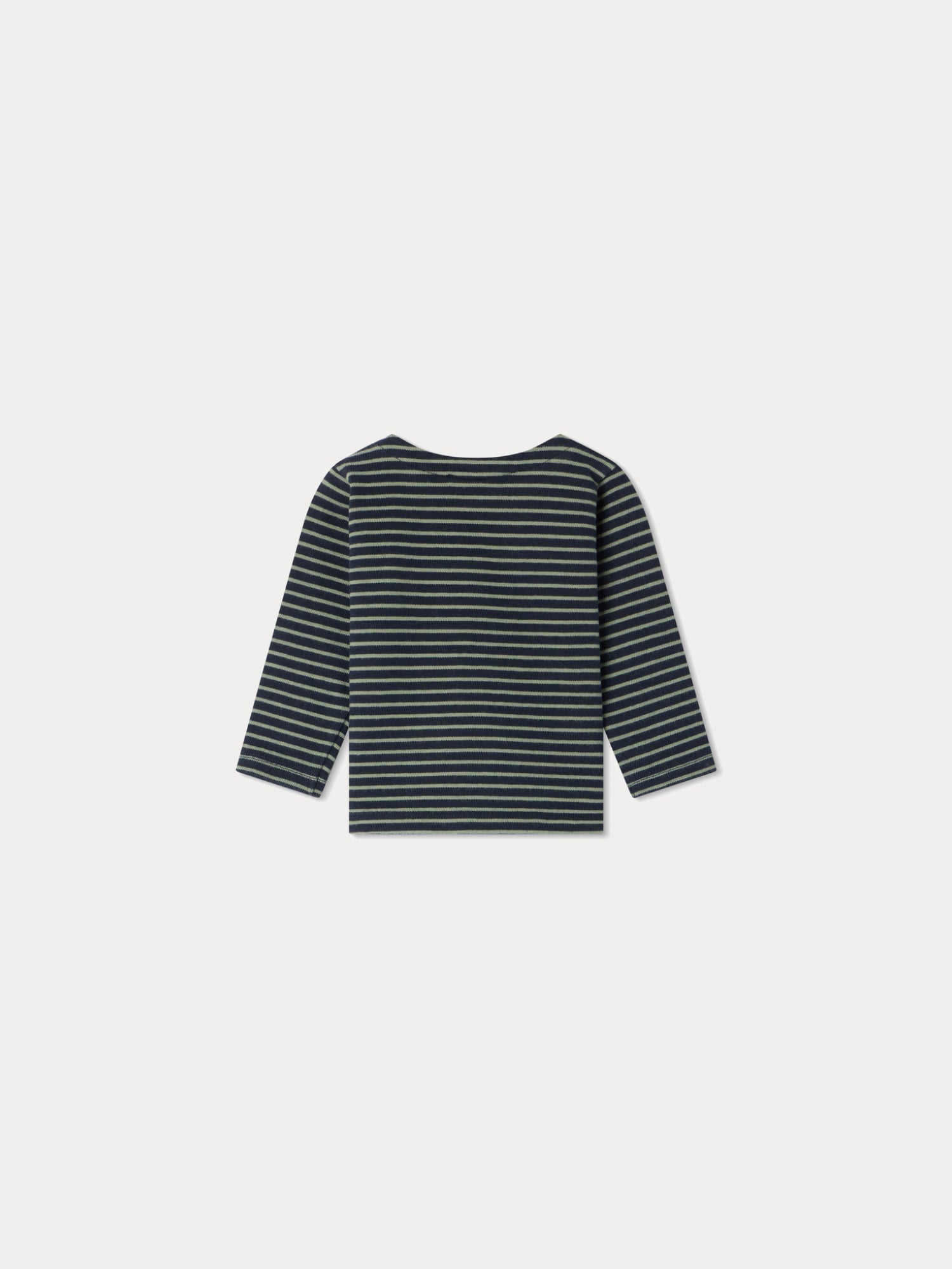 Boys Navy Stripes Cotton T-Shirt
