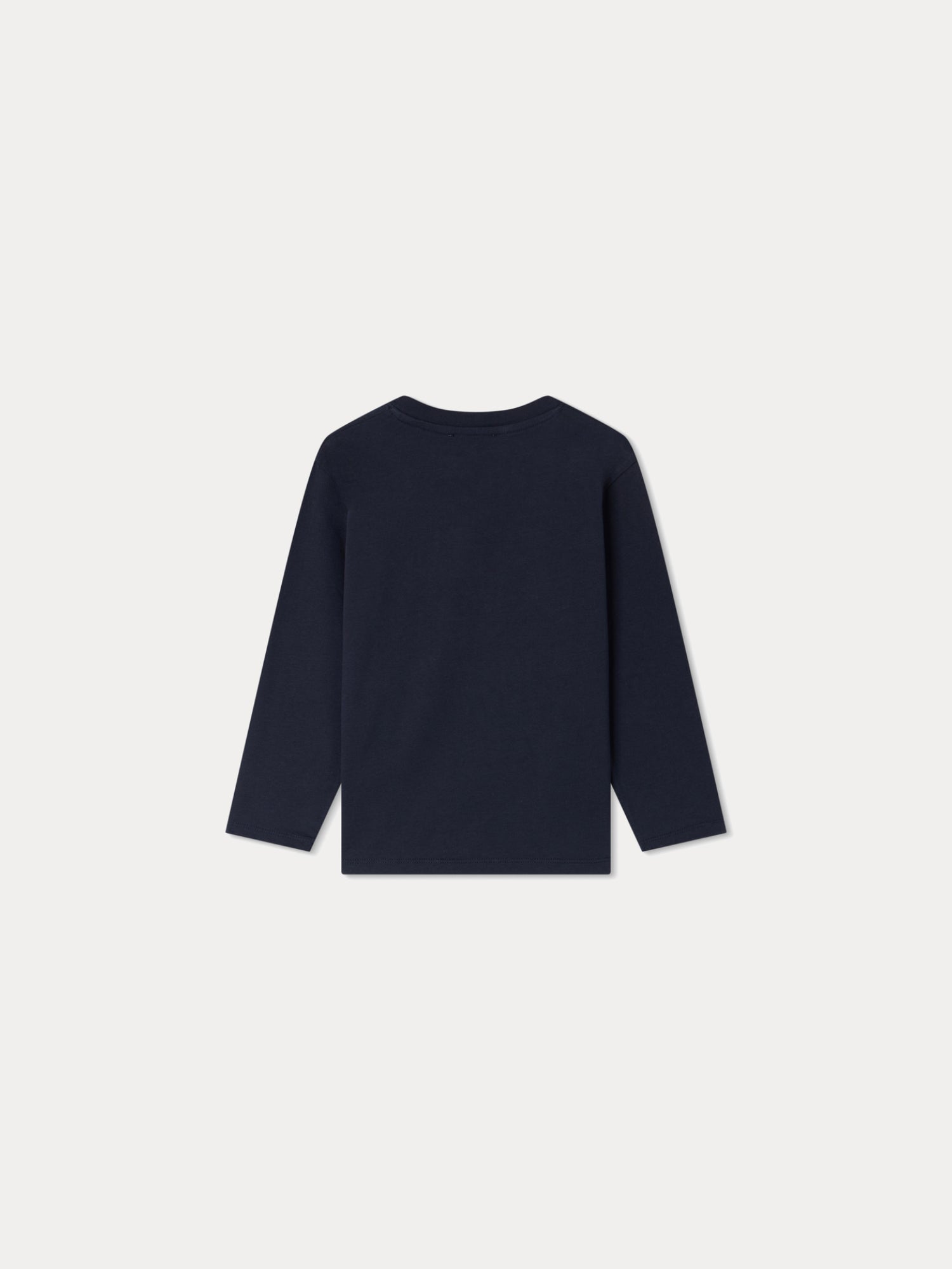 Boys Navy Logo Cotton T-Shirt