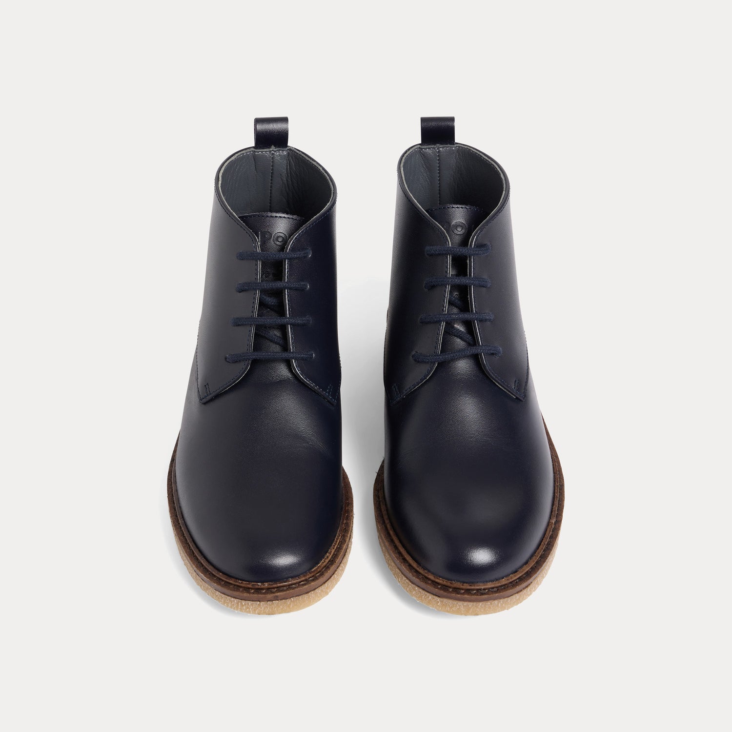 Boys Dark Blue Leather Shoes