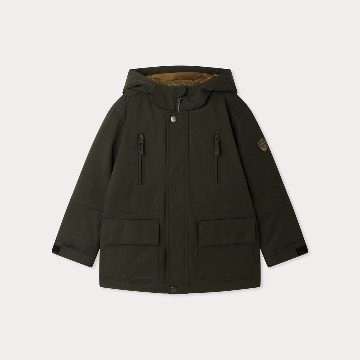 Boys Khaki Padded Down Coat