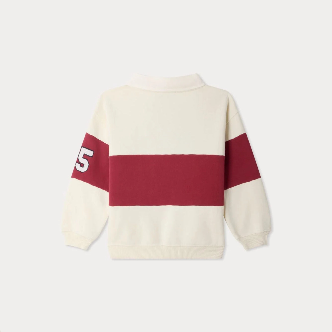 Boys White Embroidered Cotton Sweatshirt