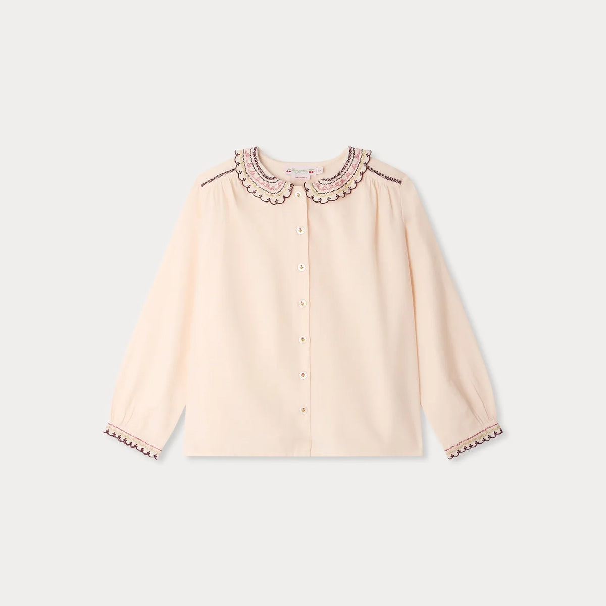Girls Pale Rose Cotton Blouse