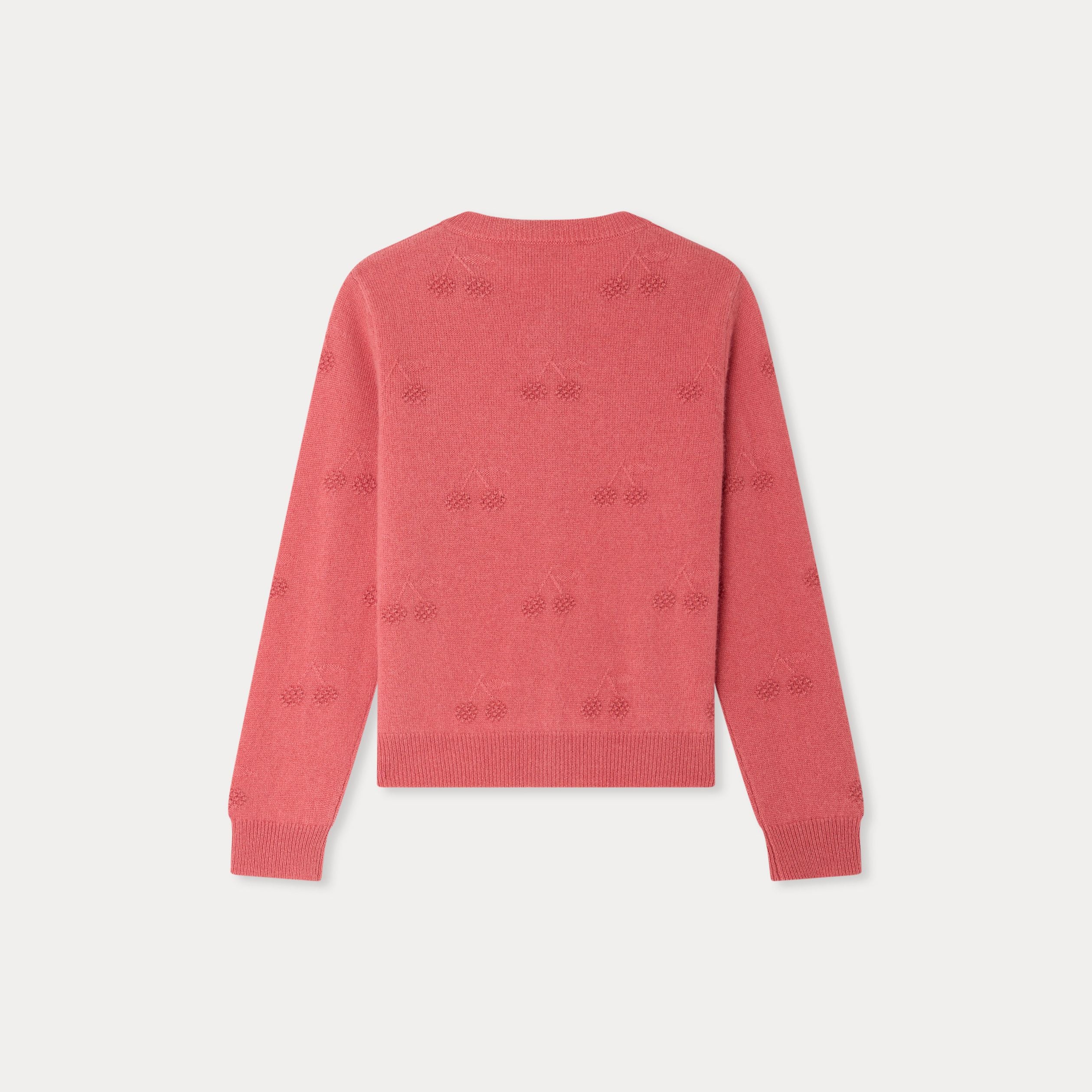 Cardigan en cachemire rose pour filles