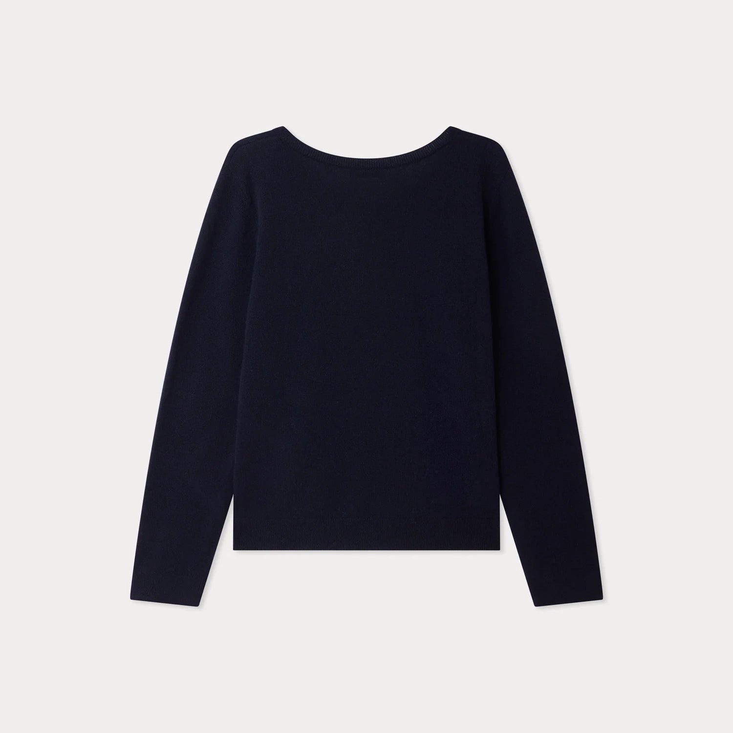 Women Navy Cherry Beading Cashmere Cardigan
