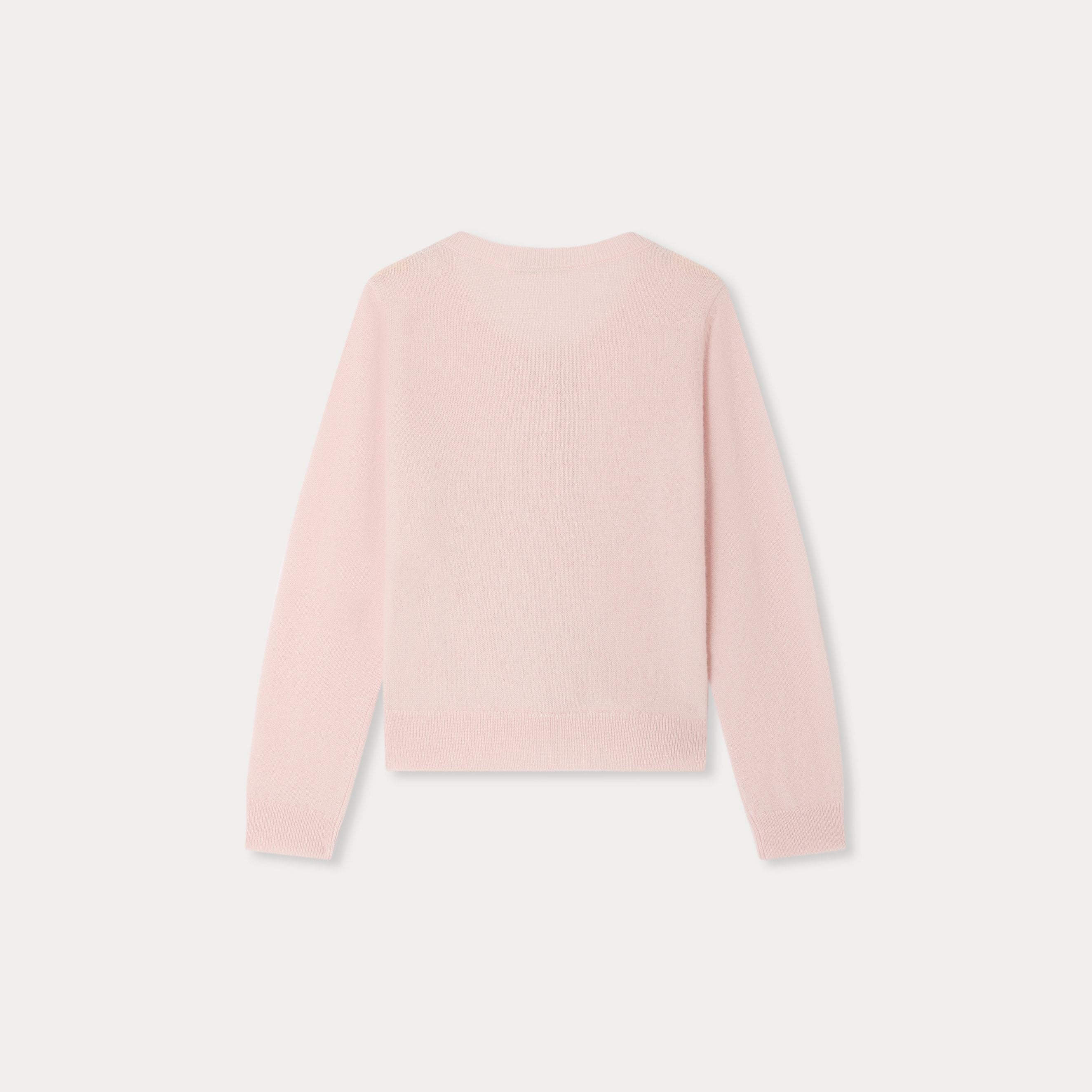 Girls Rose Beads Cherry Cashmere Cardigan