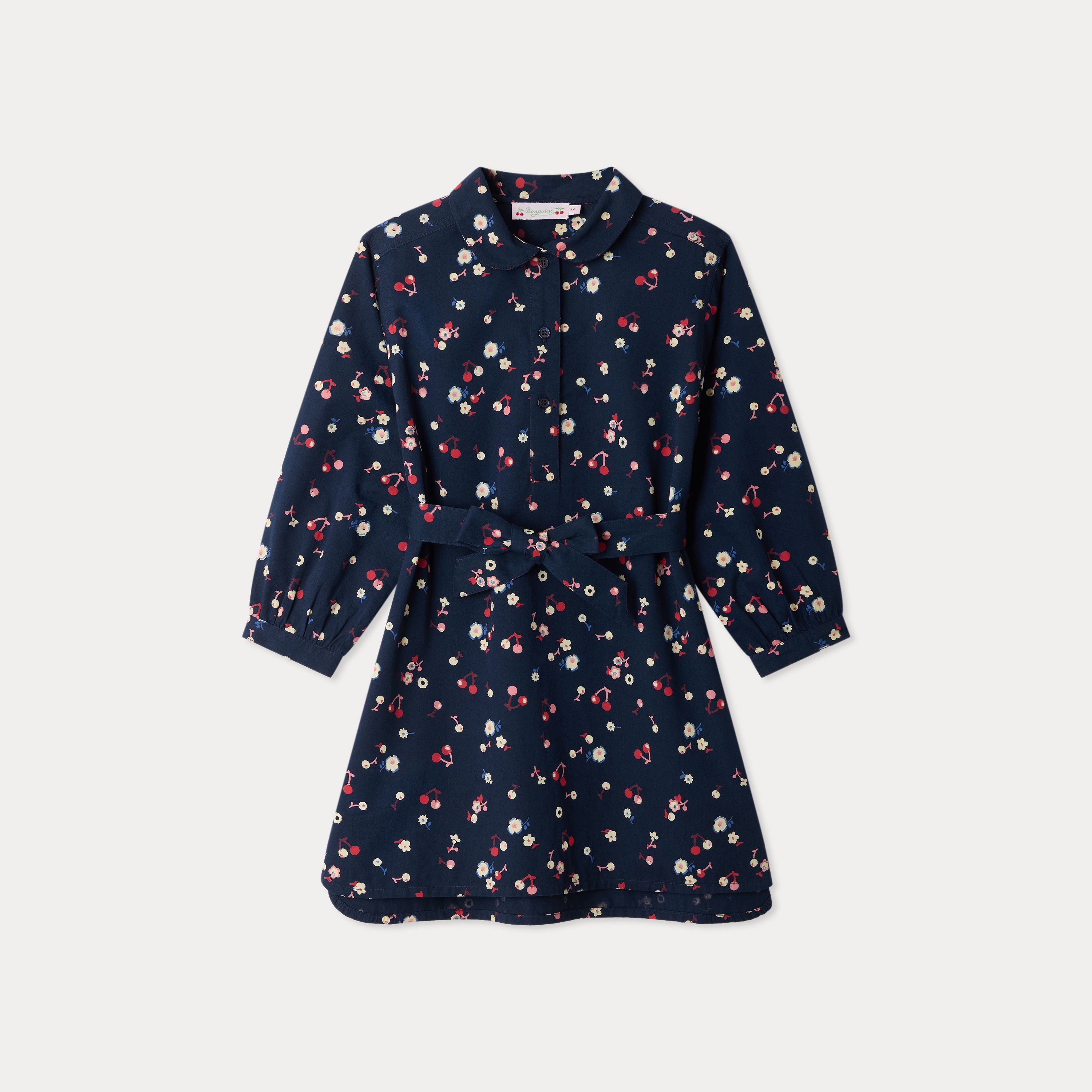 Girls Multicolor Flower Cotton Dress