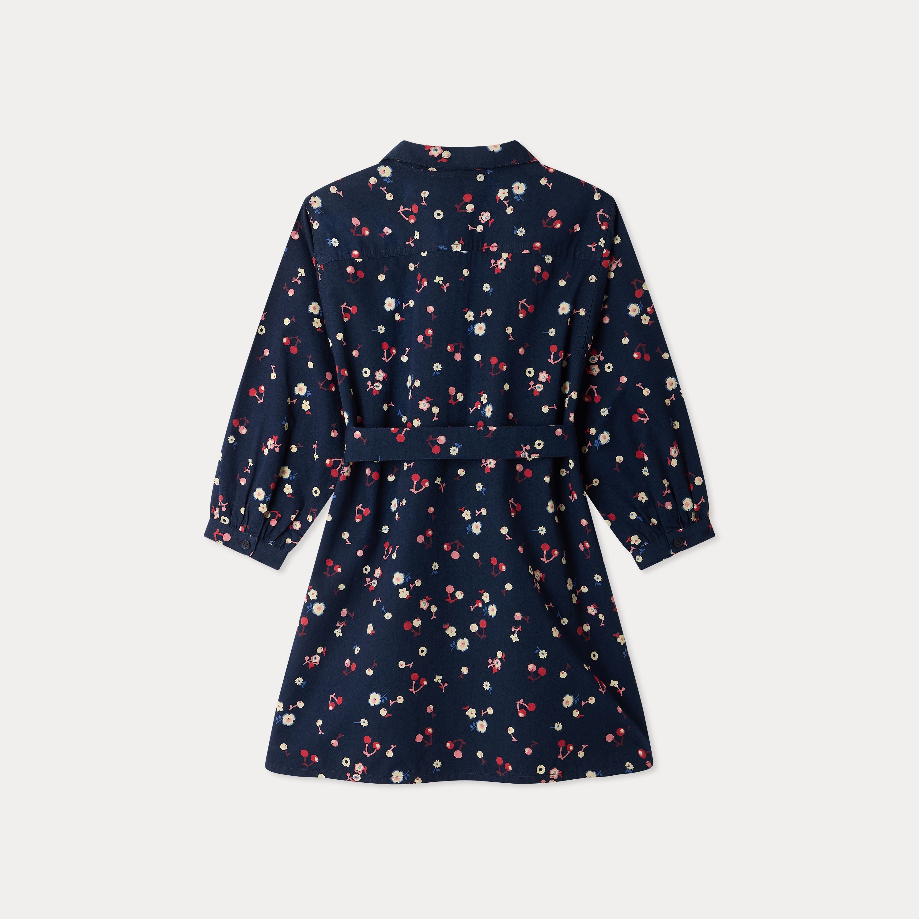 Girls Multicolor Flower Cotton Dress