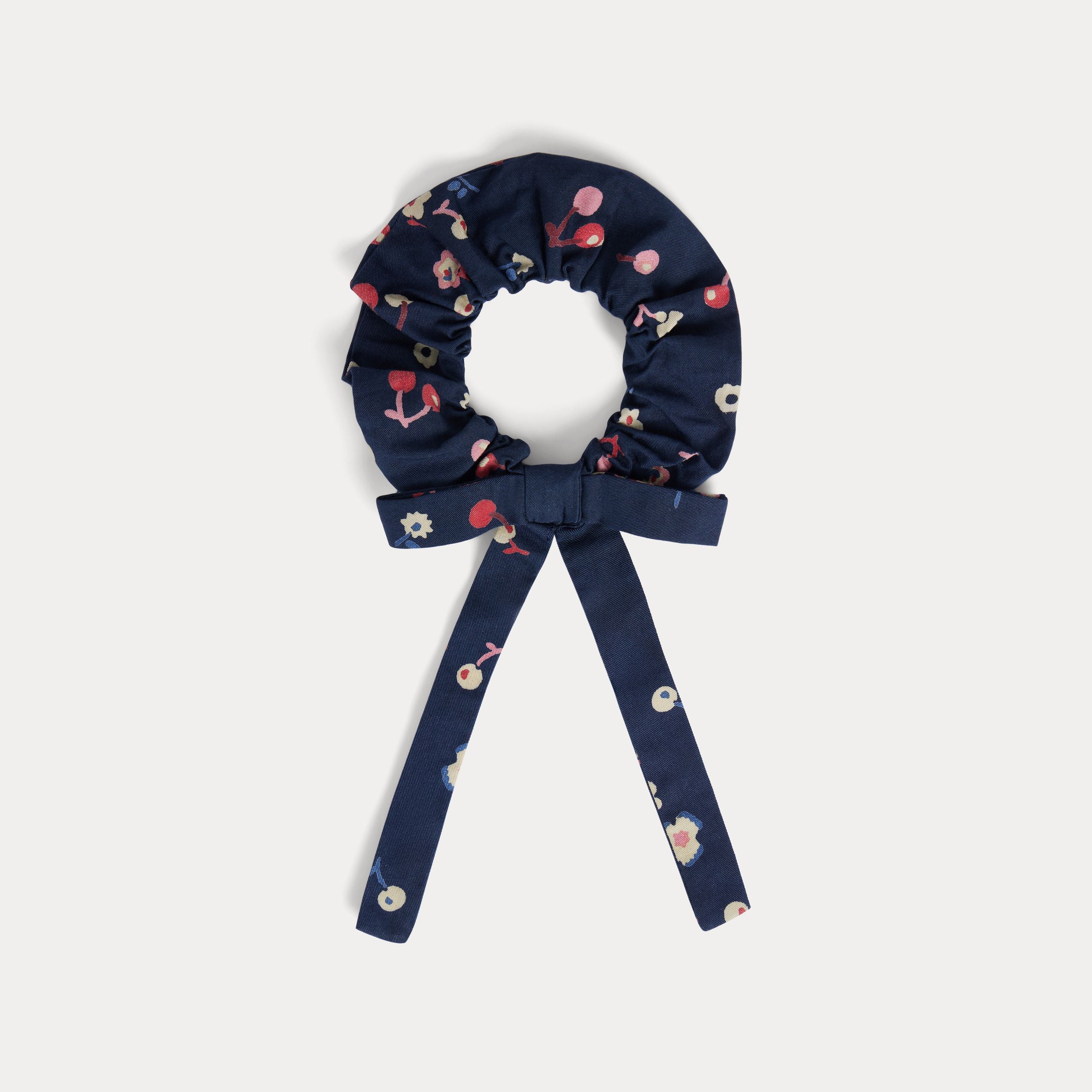 Girls Navy Printed Hair Ring