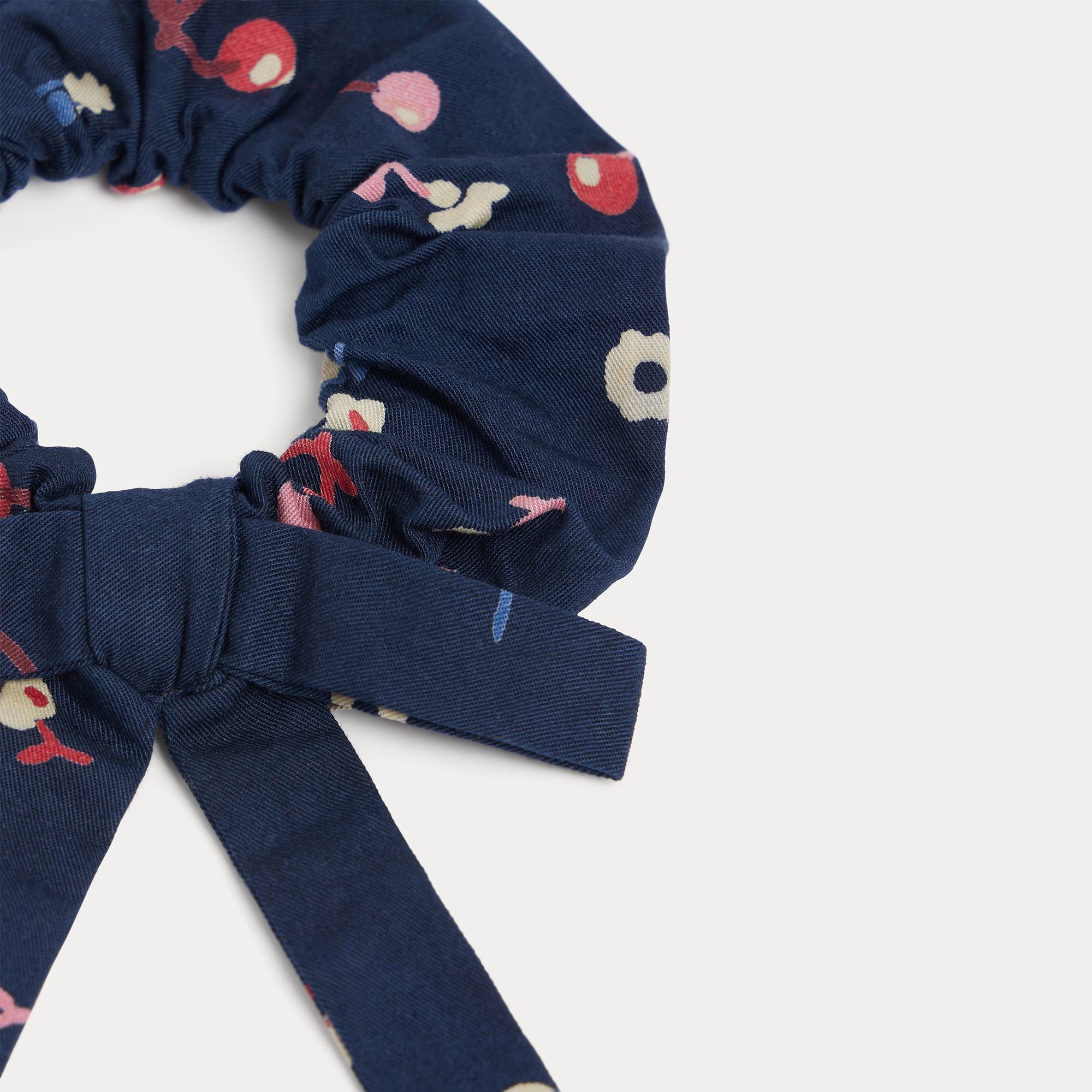 Girls Navy Printed Hair Ring