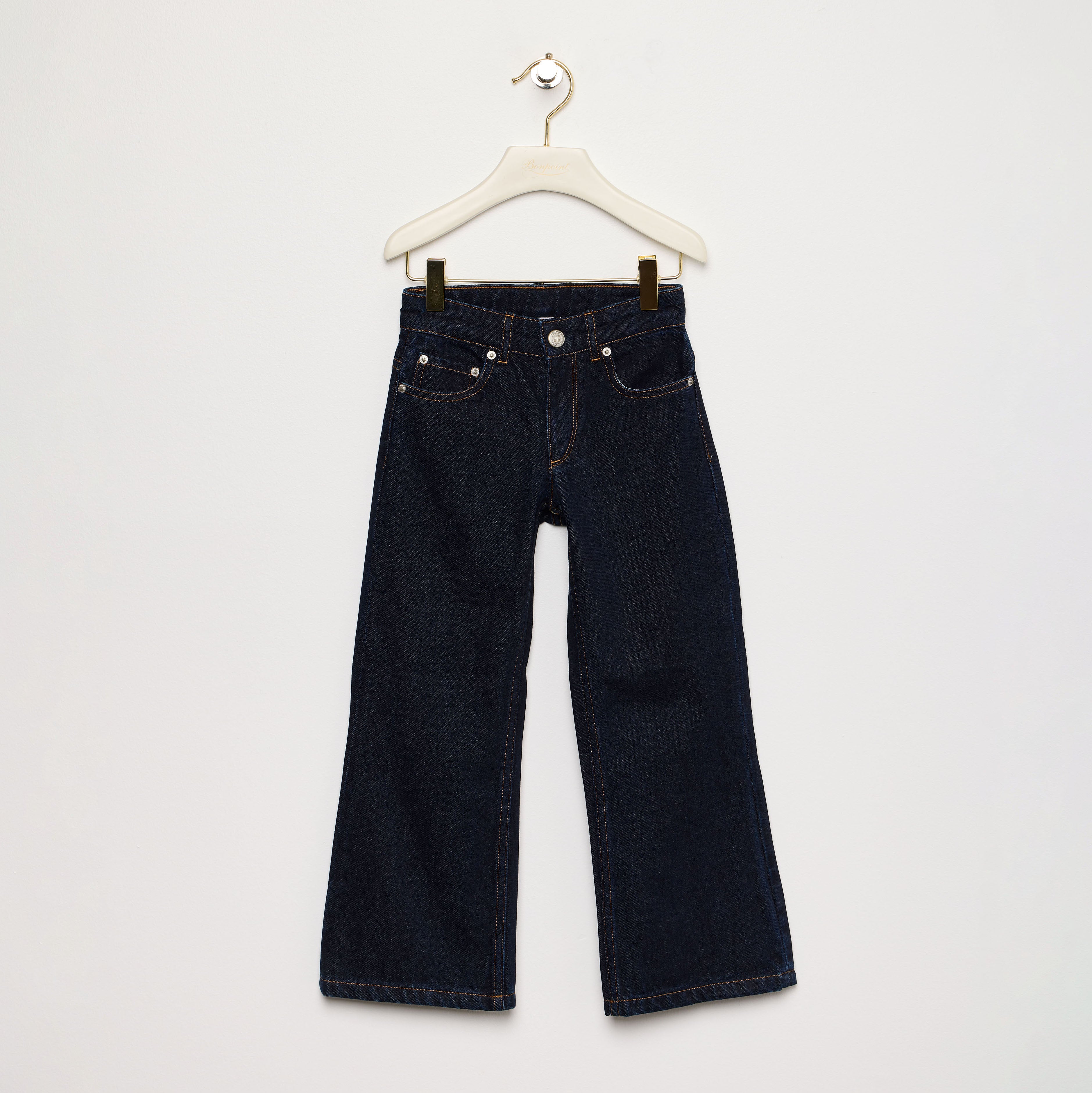 Girls Dark Blue Denim Trousers