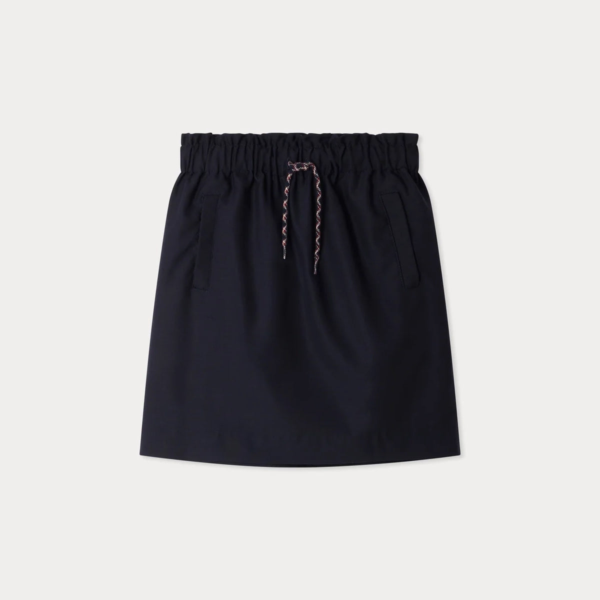 Girls Navy Wool Skirt