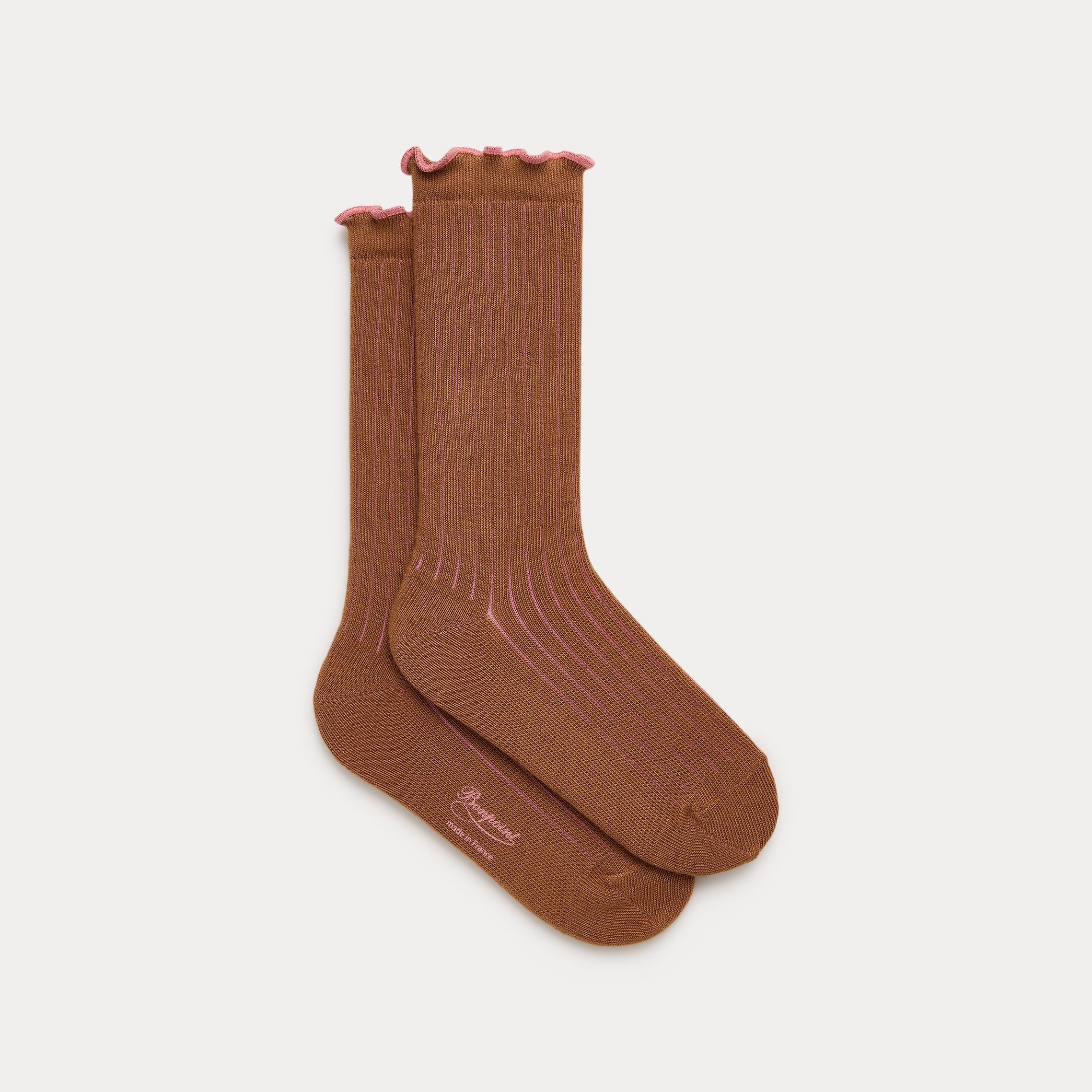 Girls Caramel Cotton Socks