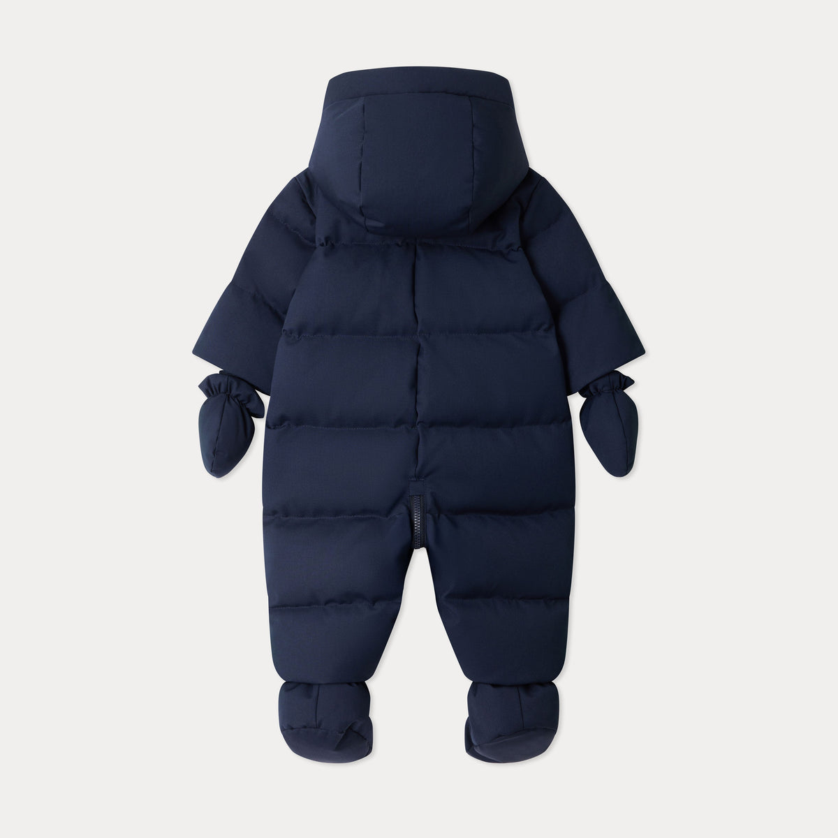 Baby Boys Navy Padded Down Babysuit