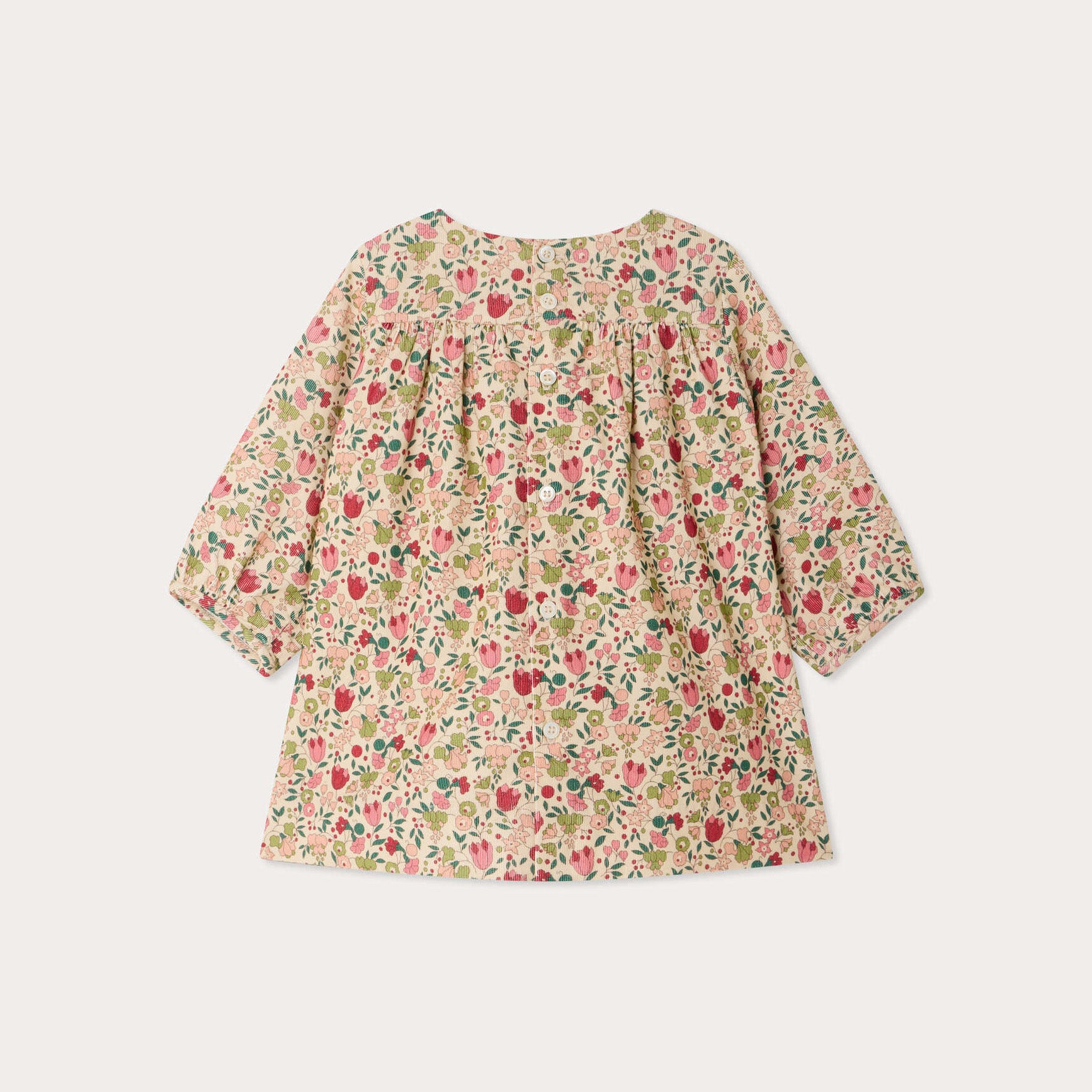 Baby Girls Pink Floral Cotton Dress