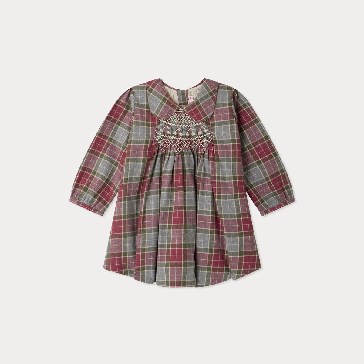 Baby Girls Multicolor Check Cotton Dress