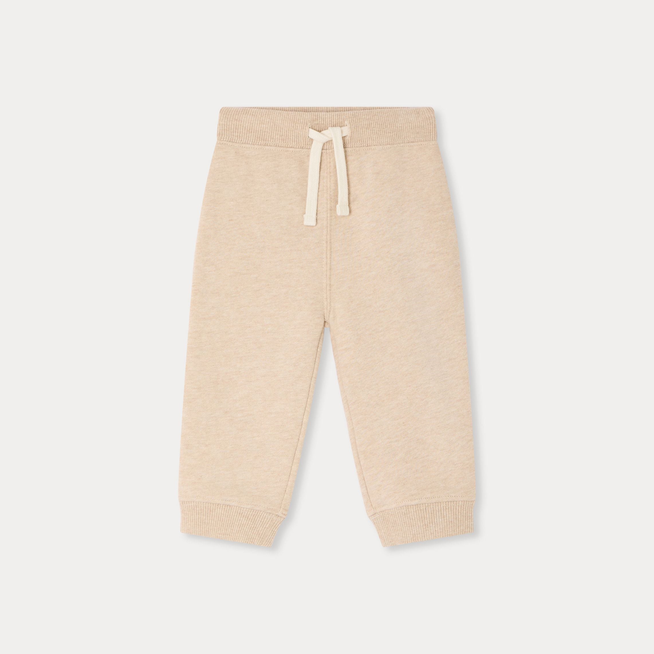 Baby Girls Beige Cotton Trousers