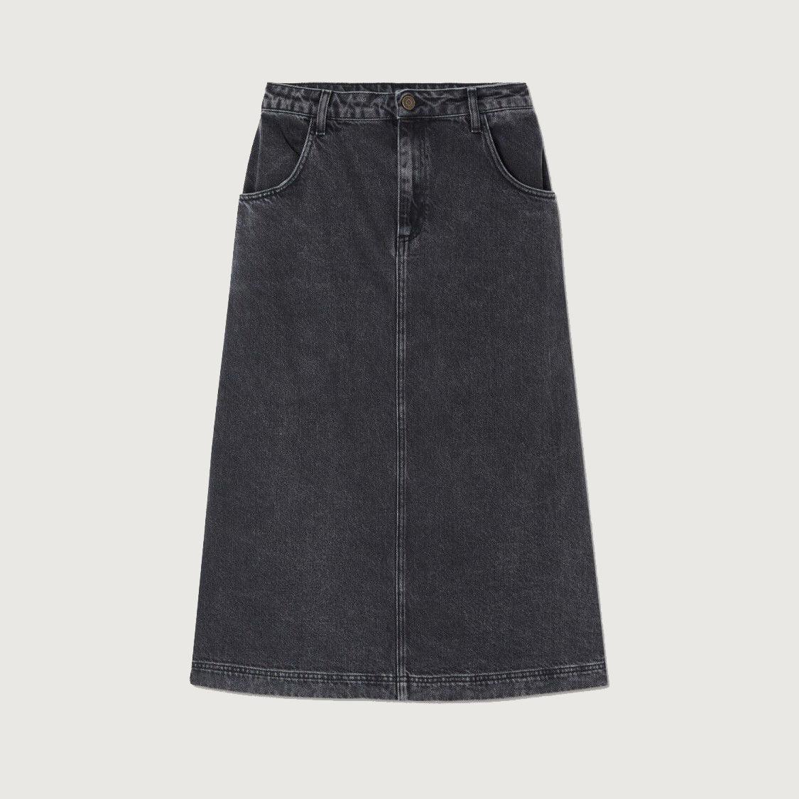 Women Black Demin Skirt