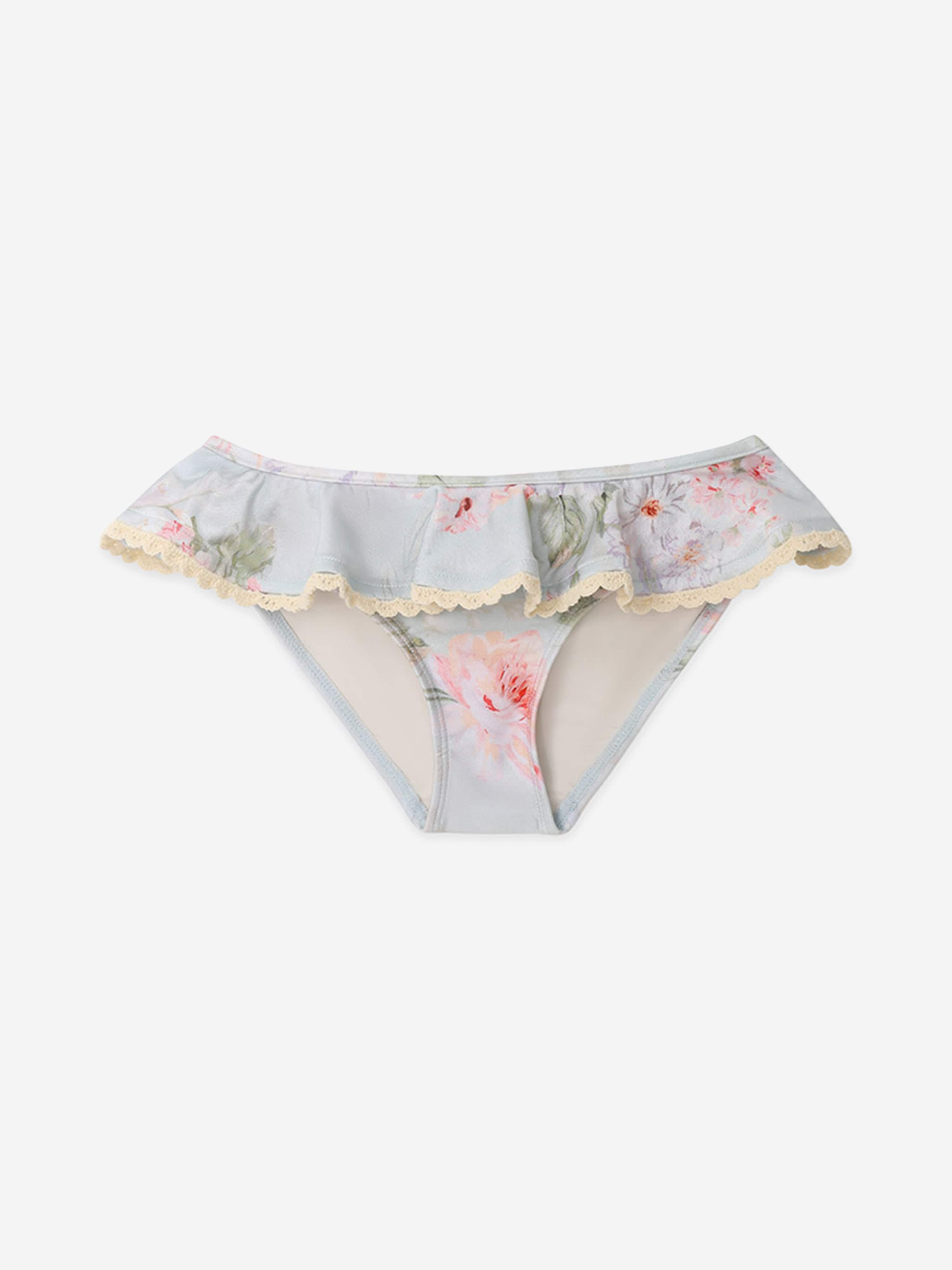 Zimmermann Girls Halliday Trim Frill Bikini in Blue