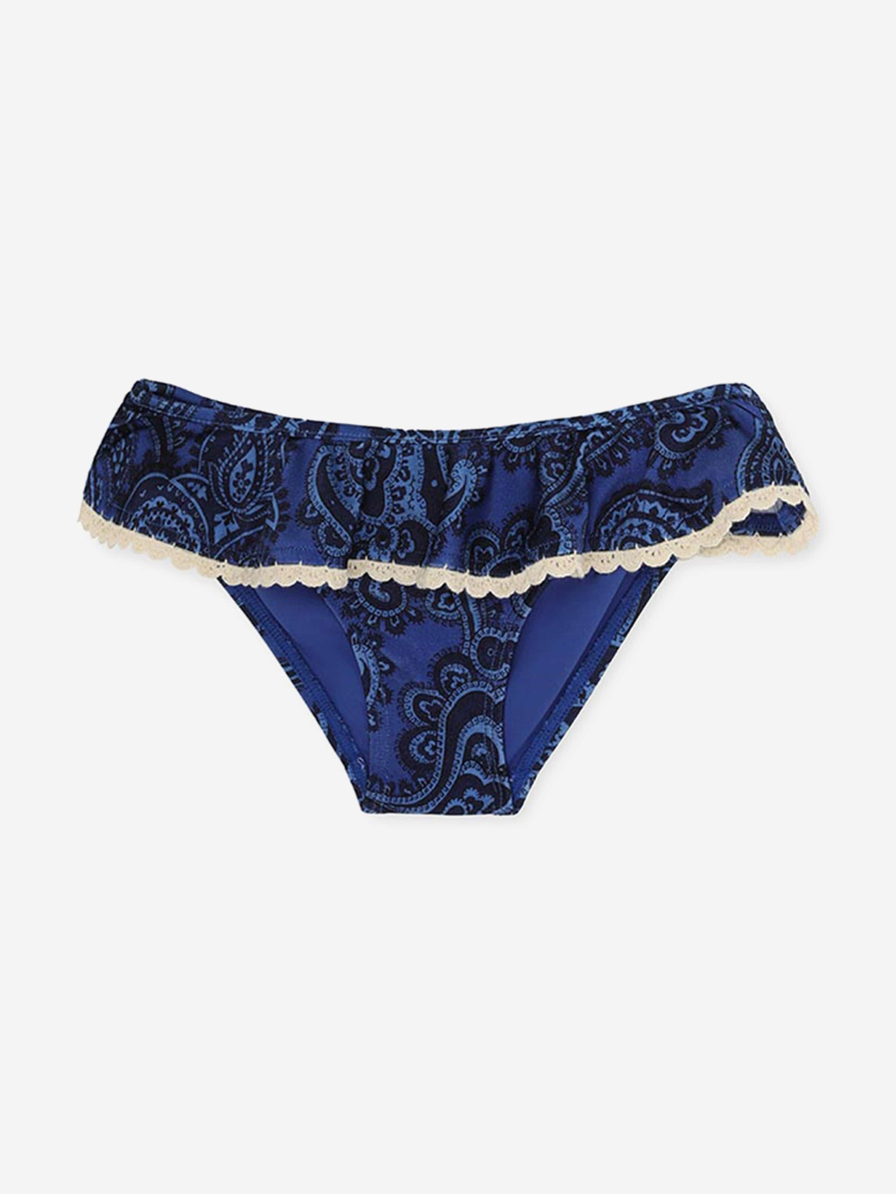 Zimmermann Girls Ottie Trim Frill Bikini in Blue