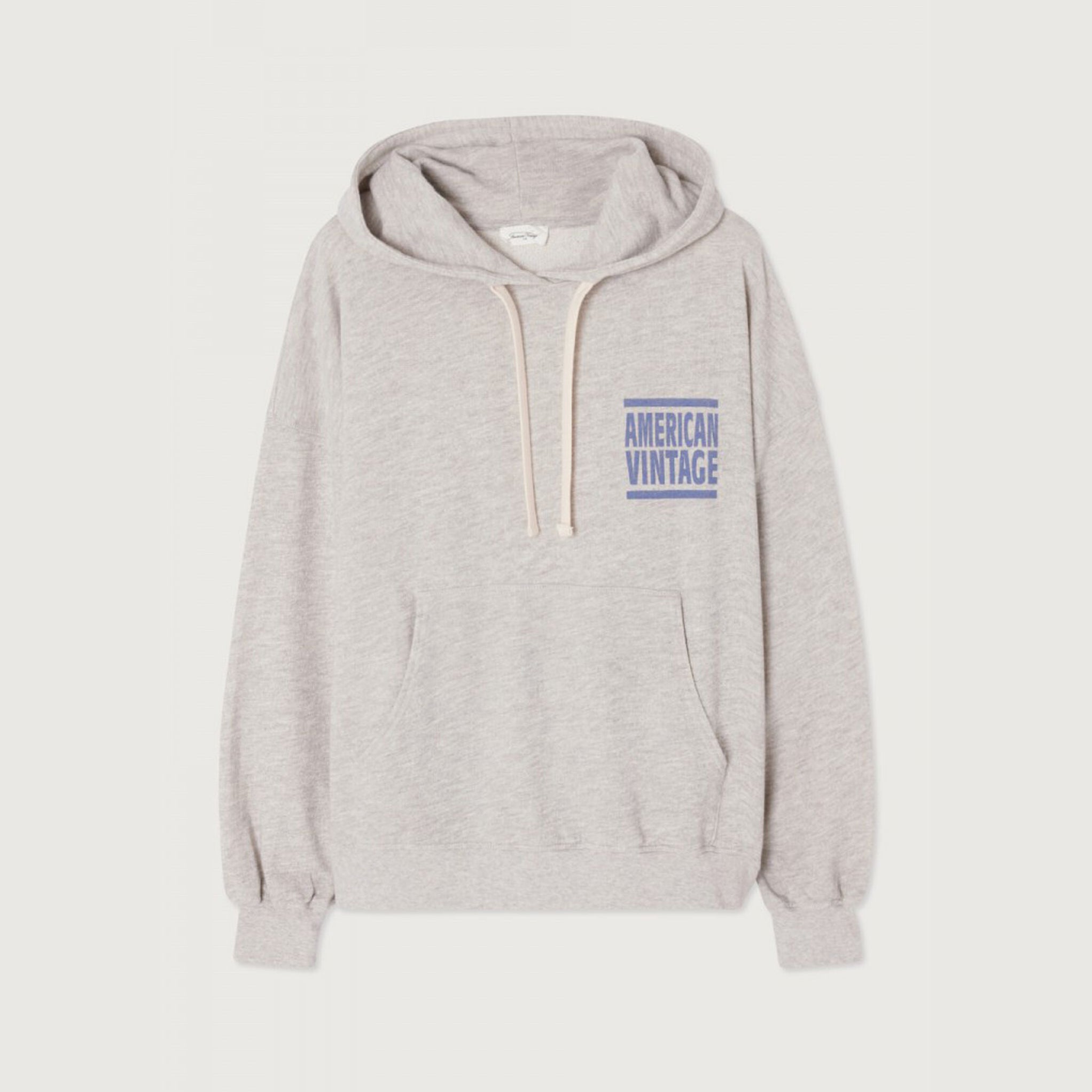 Women Light Grey Cotton Hooded Sweatshirt