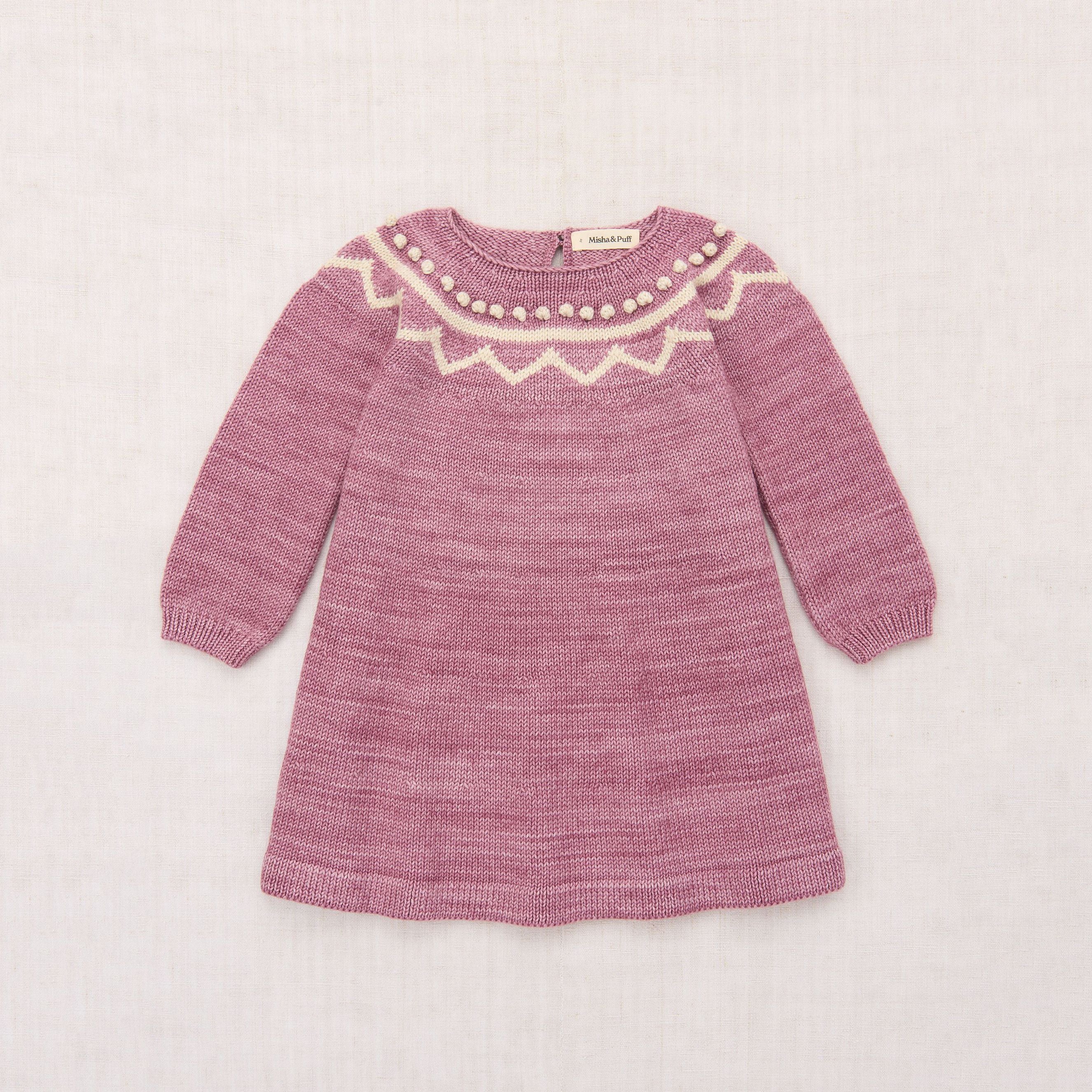 Girls Pink Wool Dress