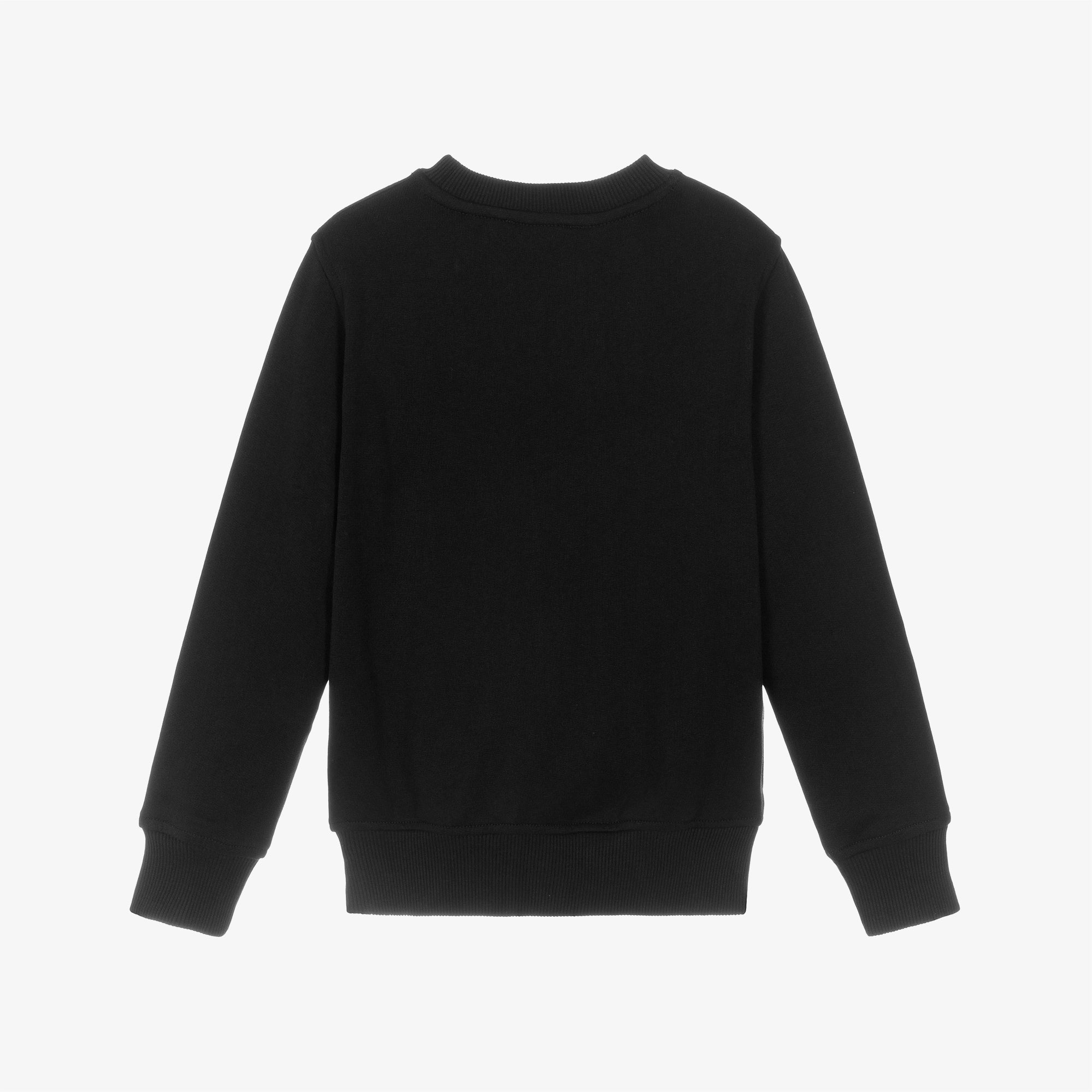 Boys & Girls Black Printed Cotton Sweatshirt