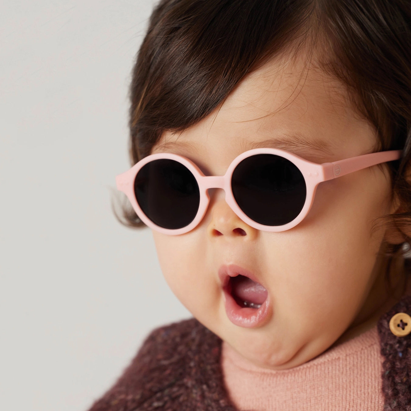 Lunettes de soleil roses "#d" pour bébés garçons et filles (0-9 mois)