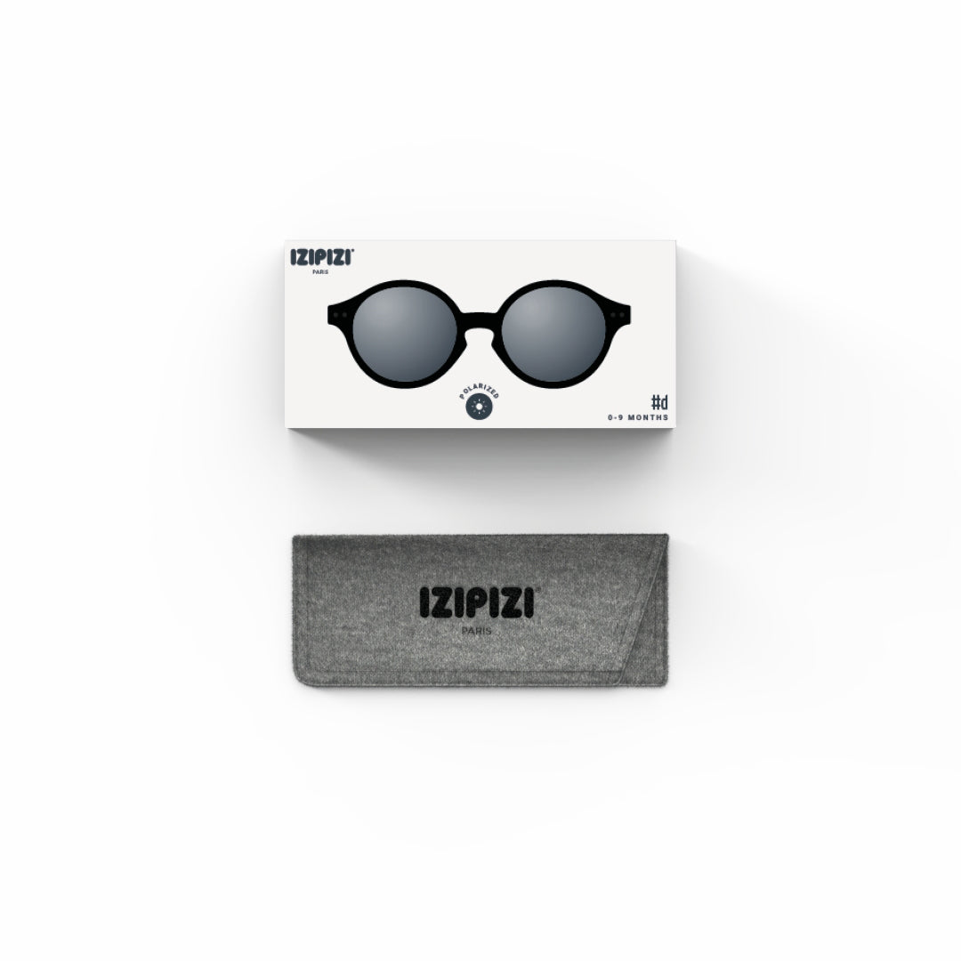 Lunettes de soleil noires « #d » pour bébés garçons et filles (0-9 mois)