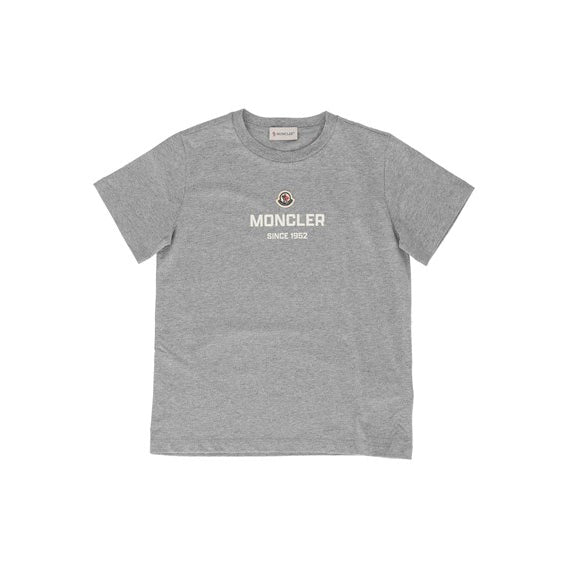 Boys Grey Logo Cotton T-Shirt