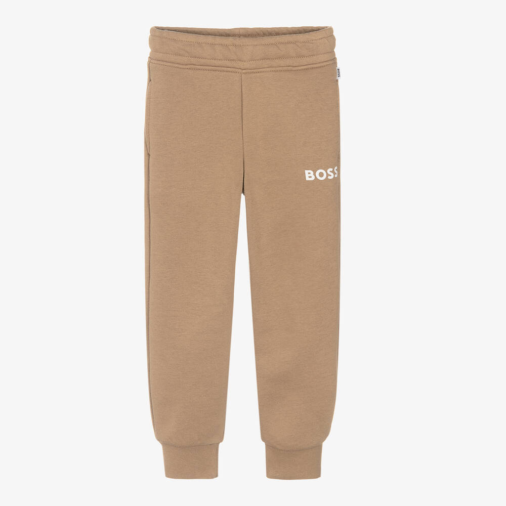Boys Camel Cotton Trousers