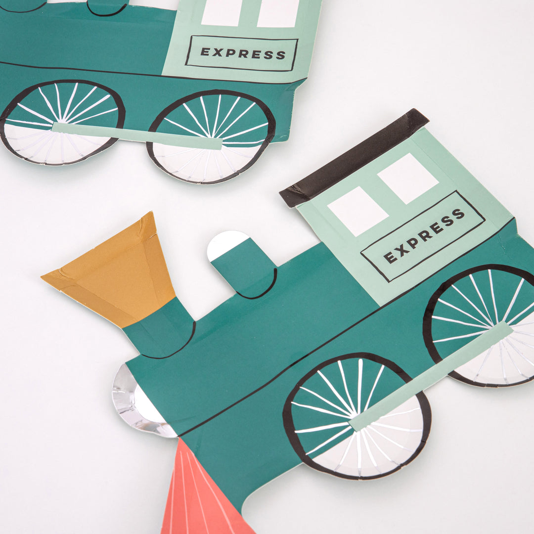 Assiettes Train (Lot de 8)
