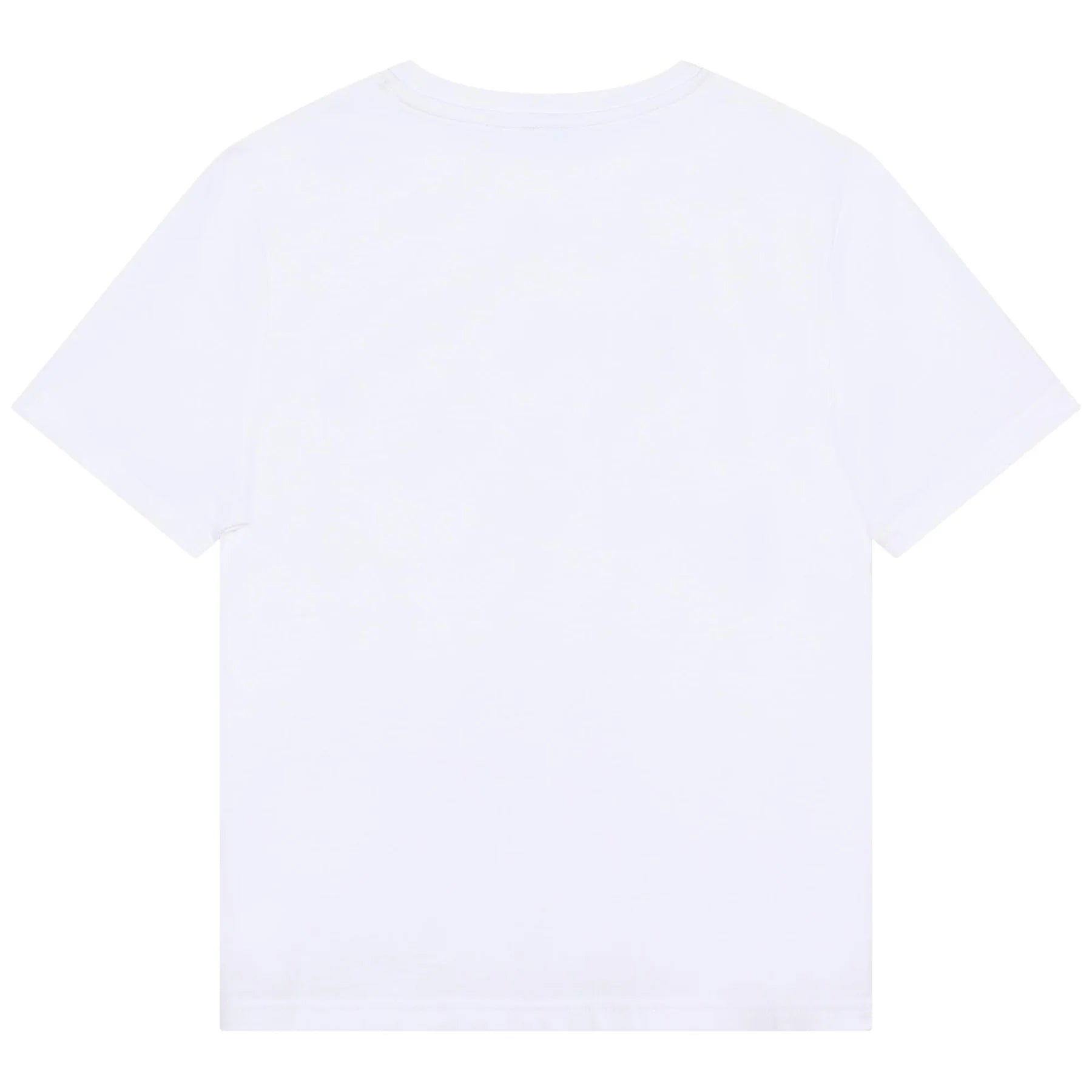 Boys White Logo Cotton T-Shirt