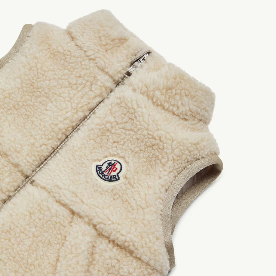 Gilet en duvet matelassé en polaire beige pour bébés garçons et filles "ERNST"