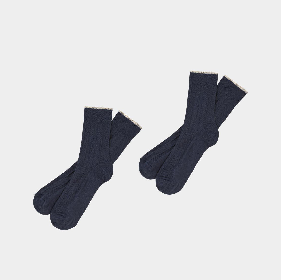 Boys & Girls Dark Blue Cotton Socks Set(2 Pack)