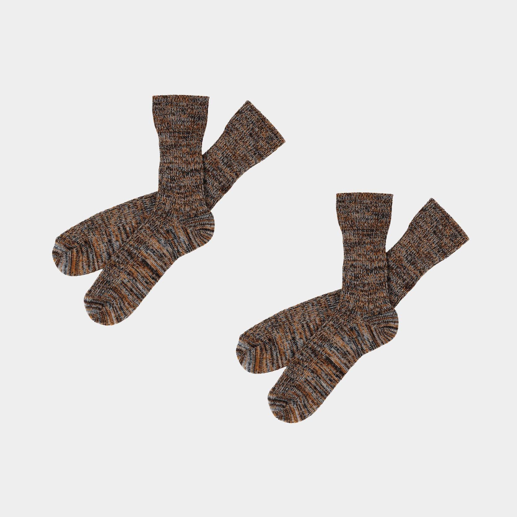Women Brown Wool Socks(2 Pack)