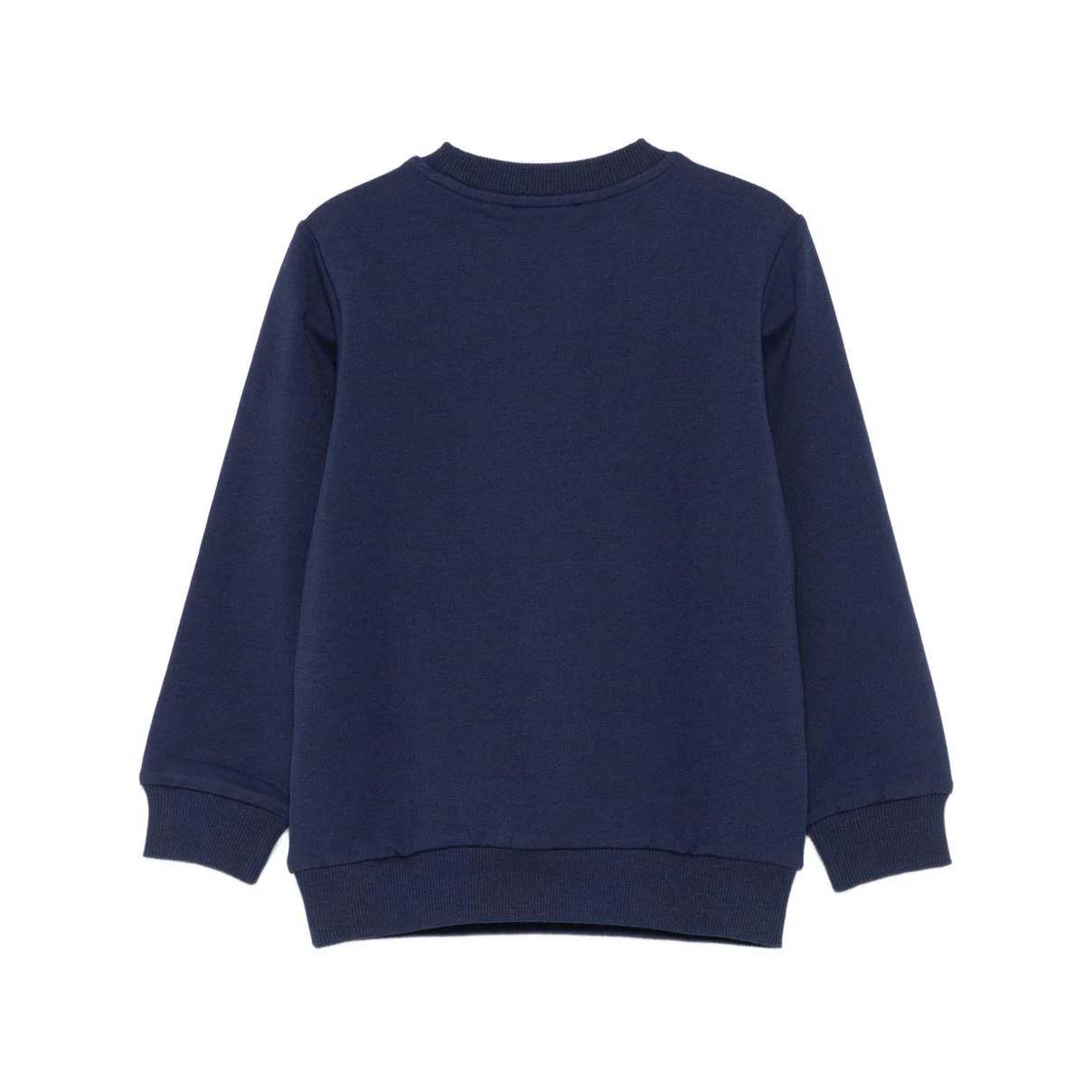 Boys & Girls Navy Logo Cotton Sweatshirt