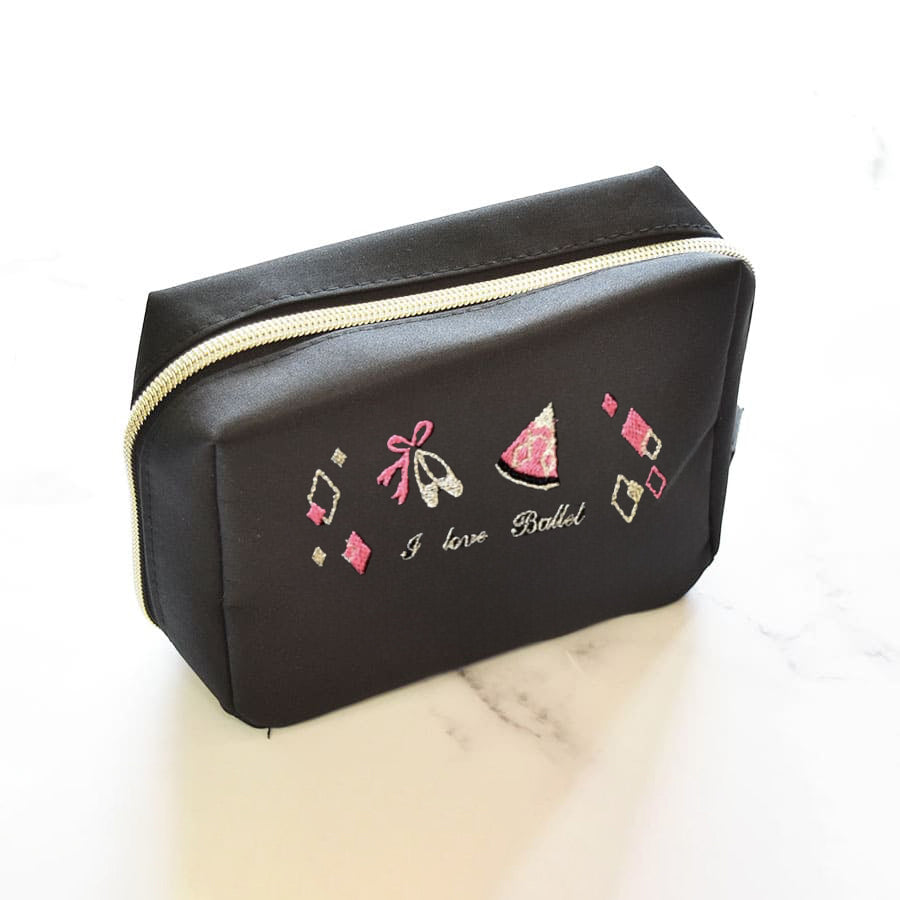 Girls Black"item27/C(Allerkinada)Pink"Vanity Pouch(长12x宽15x深5.5cm)